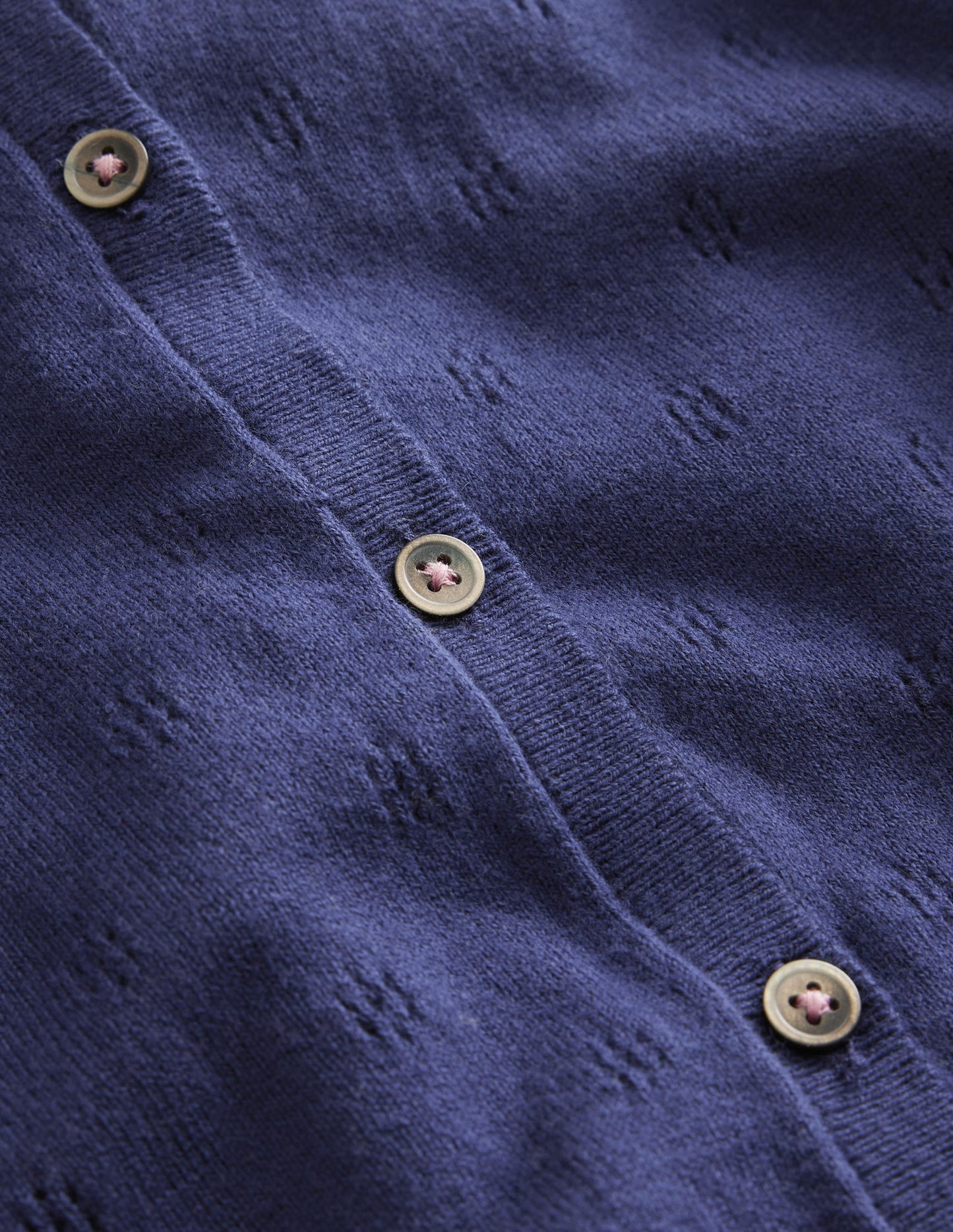 Cotton Cashmere Cardigan-College Navy