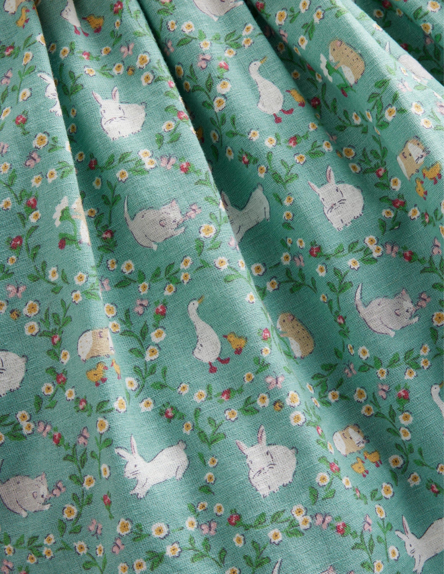 Cotton Linen Vintage Dress-Hot Spring Bunnies