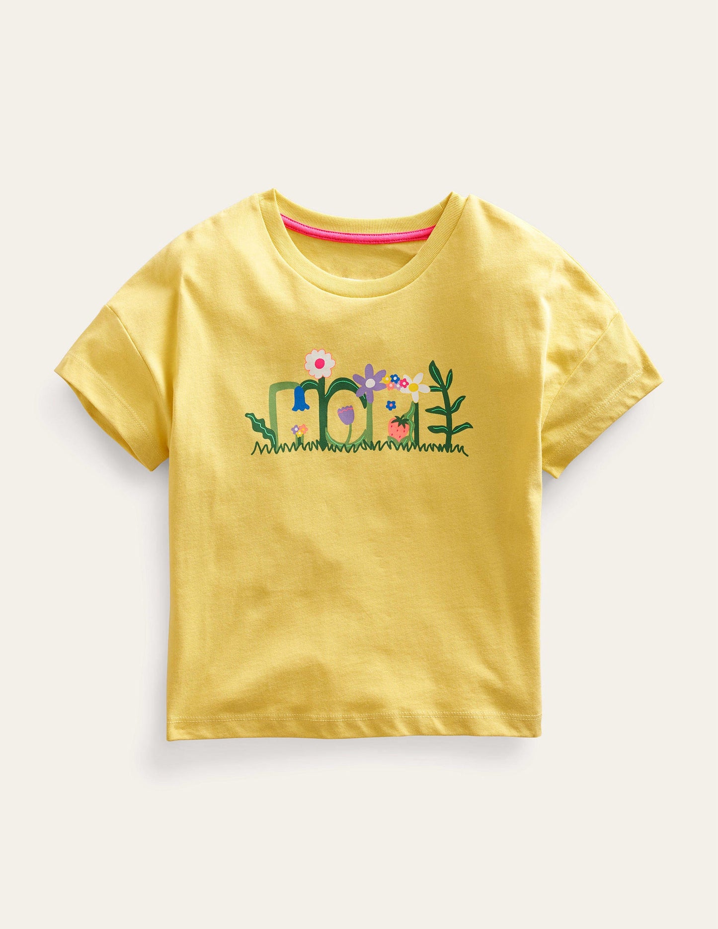 Printed Graphic T-shirt-Soft Lemon Hope