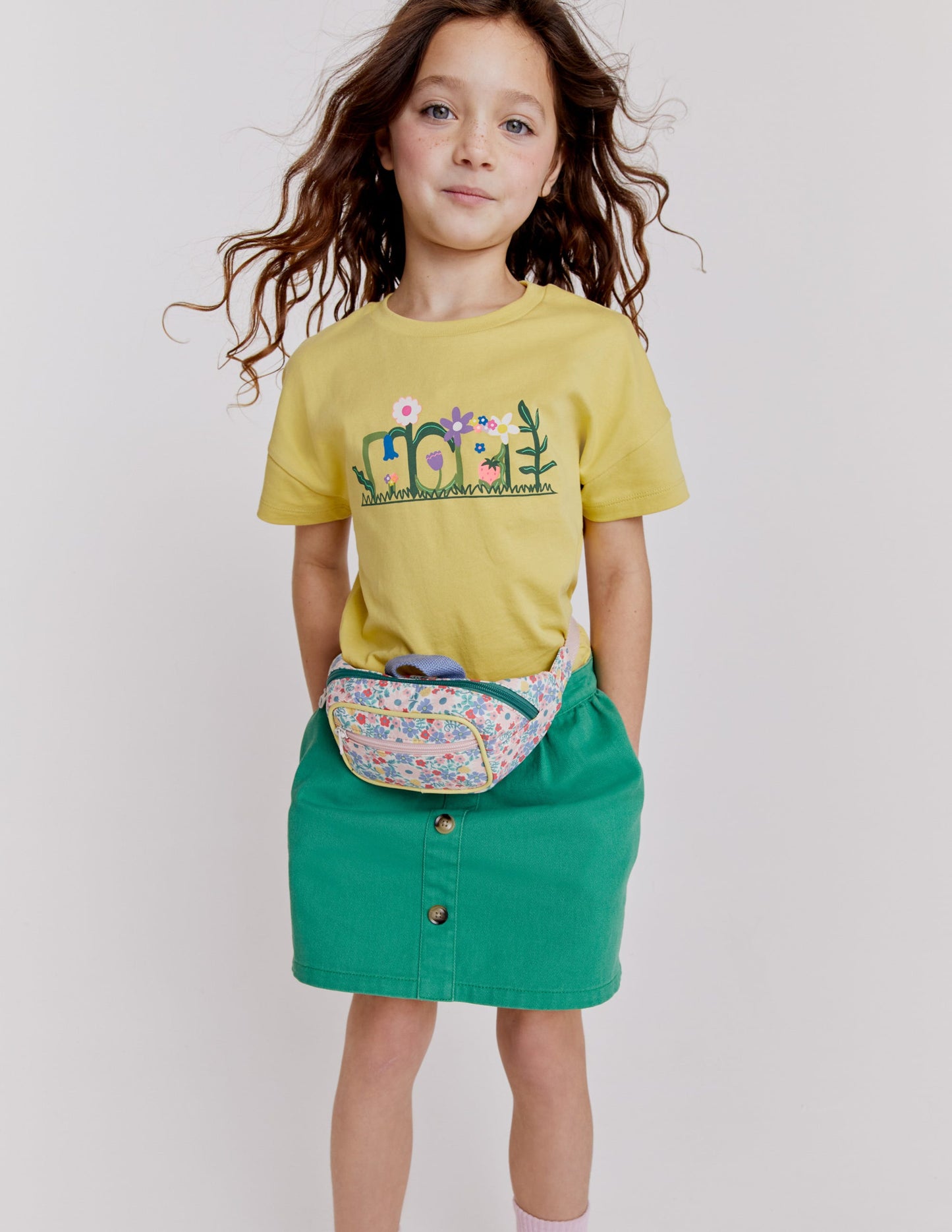Printed Graphic T-shirt-Soft Lemon Hope