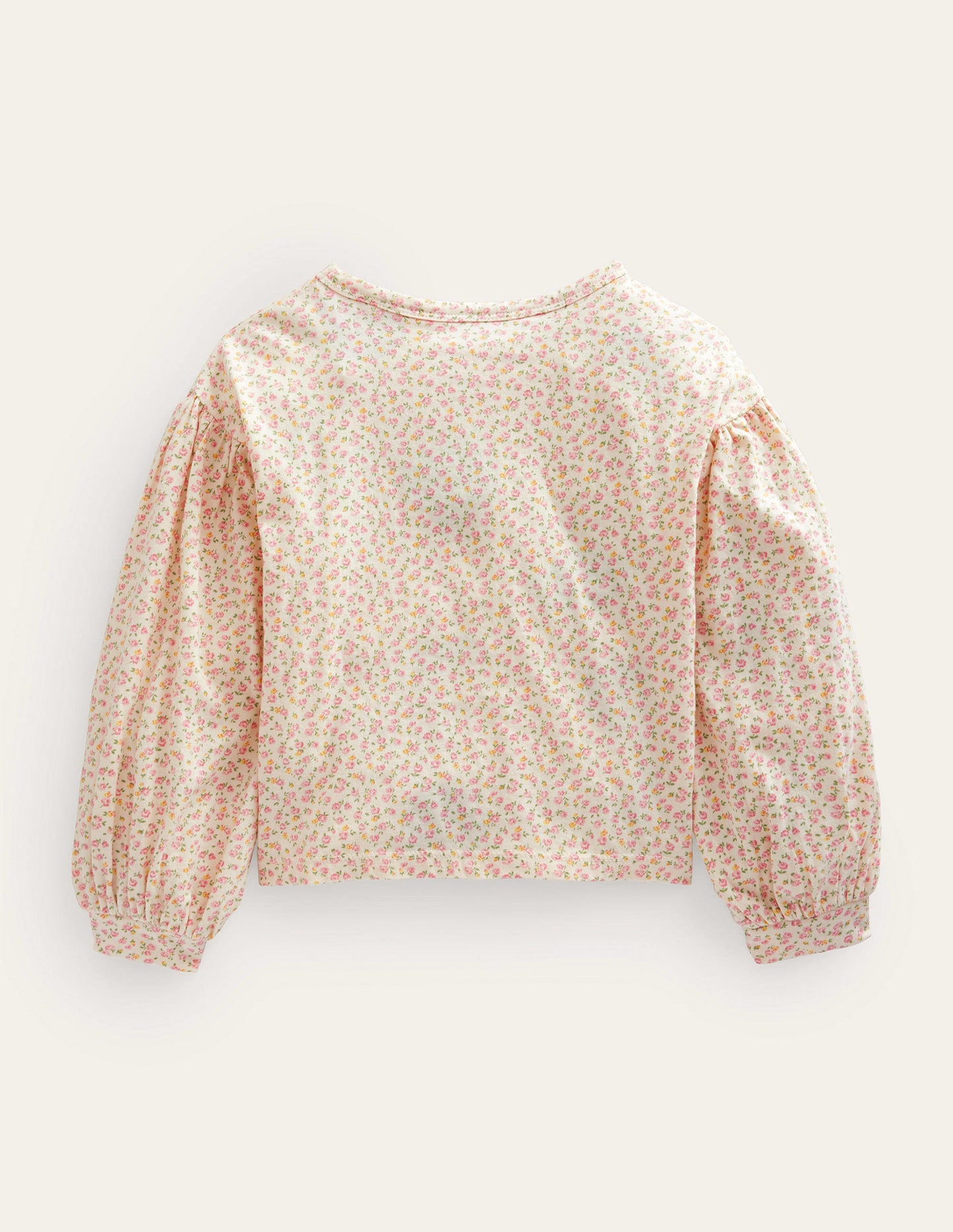 Embroidered Top-Ivory Floral Lemonade