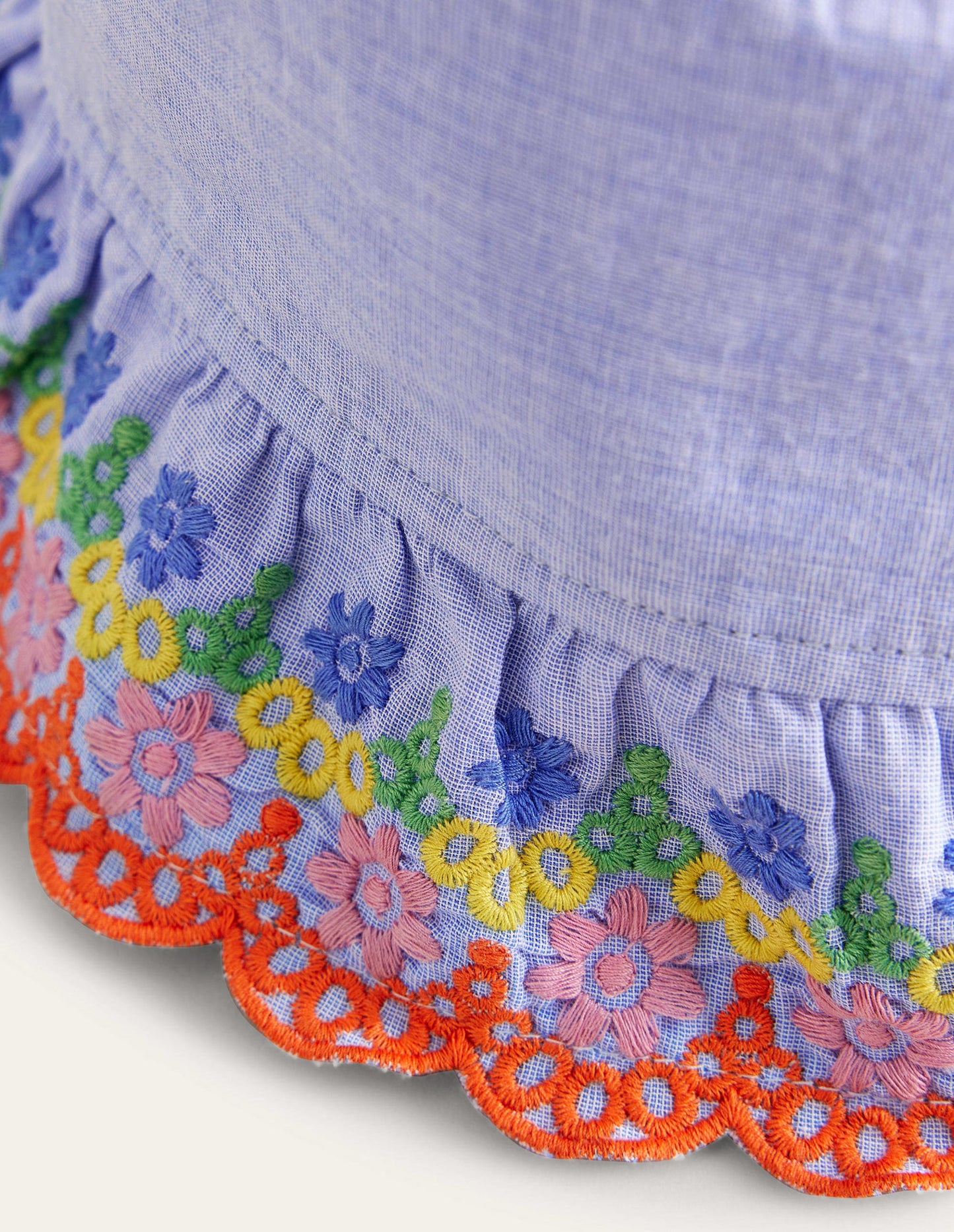 Broderie Bucket hat-Chambray Blue