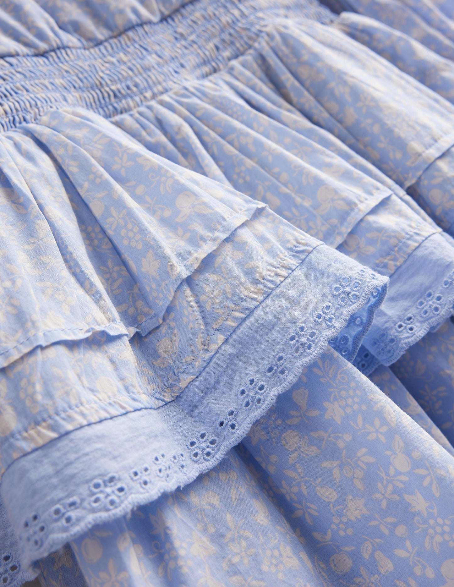 Woven Lace Dress-Brunnera Blue