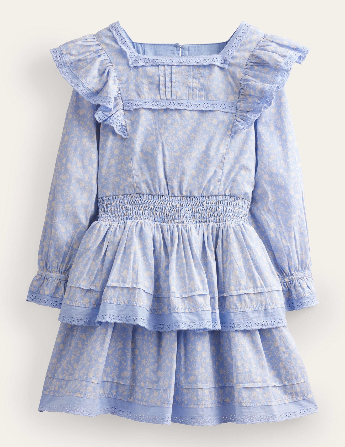 Woven Lace Dress-Brunnera Blue