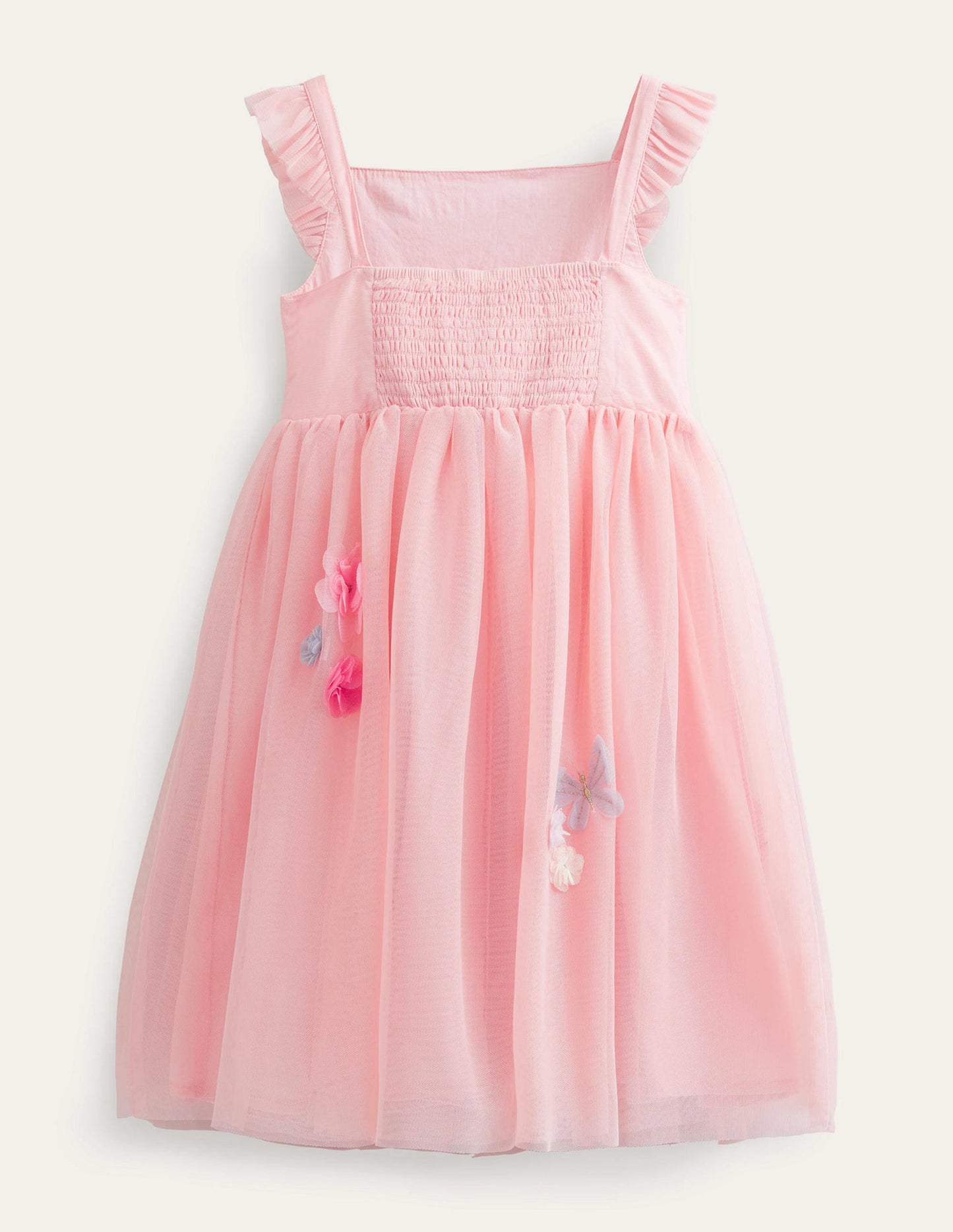Appliqué Tulle Dress-Provence Dusty Pink