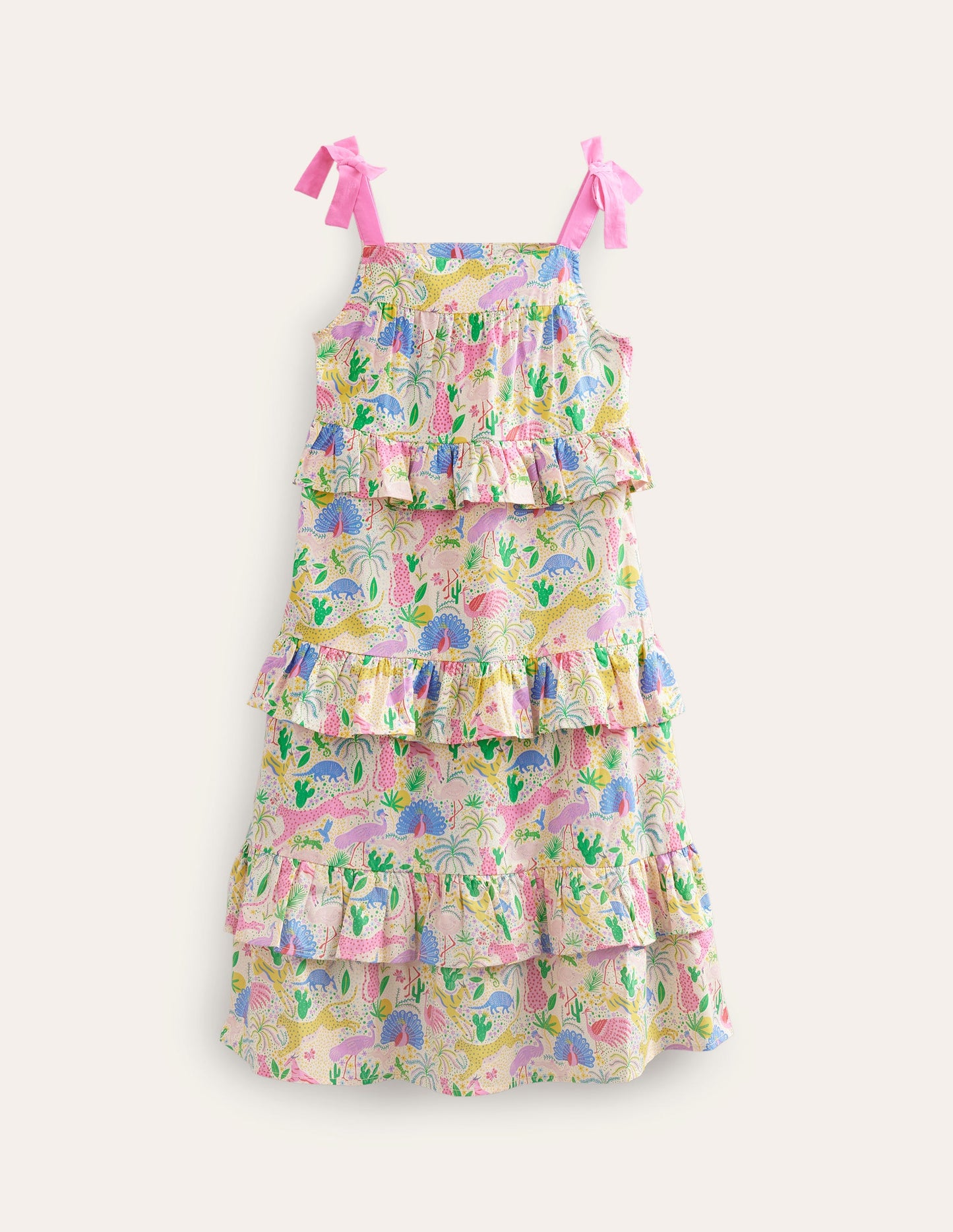 Tiered Ruffle Maxi Dress-Multi Mini Desert