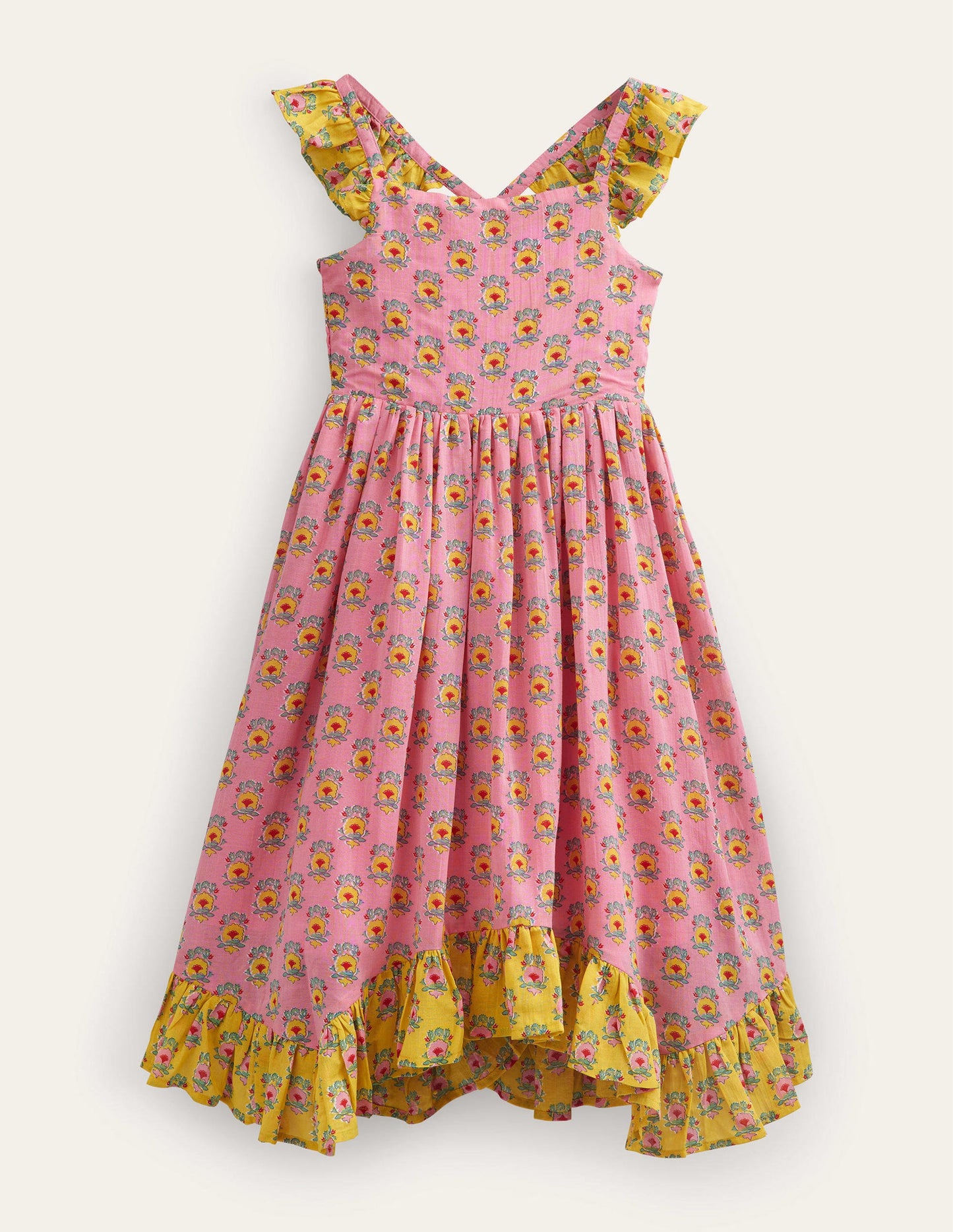 Handkerchief Hem Dress-Azalea Dainty Floret