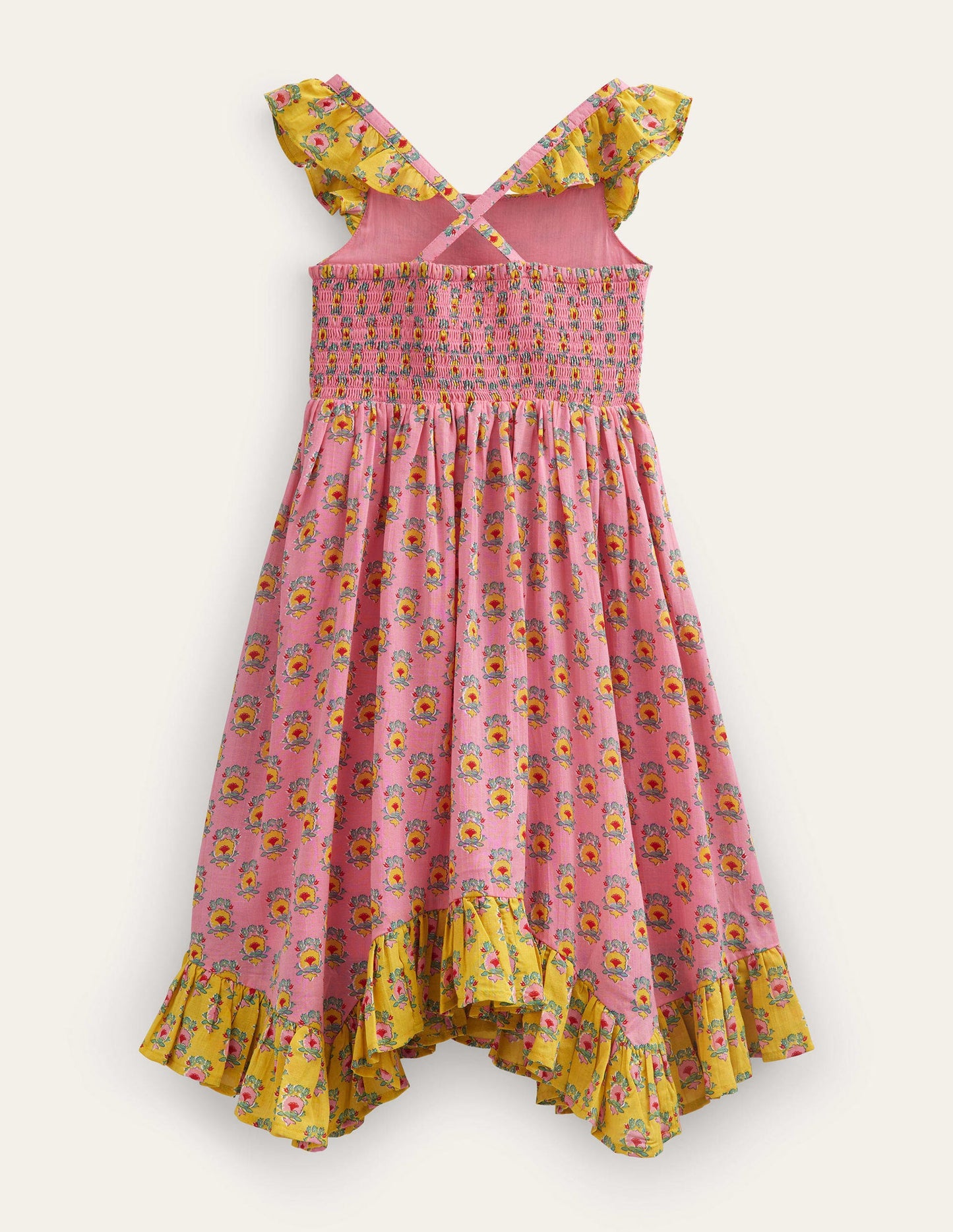 Handkerchief Hem Dress-Azalea Dainty Floret