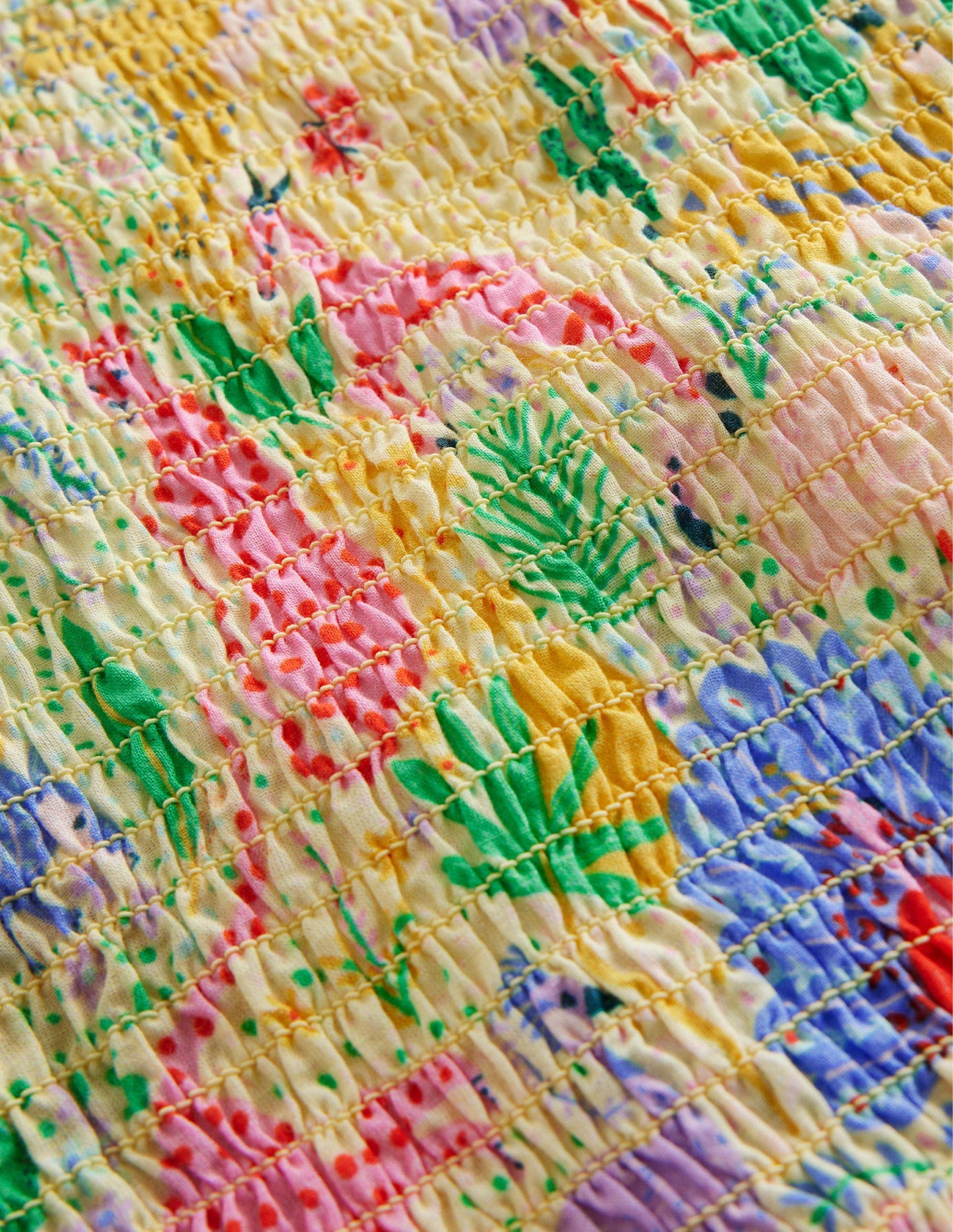 Co-ord Shirred Blouse-Multi Desert