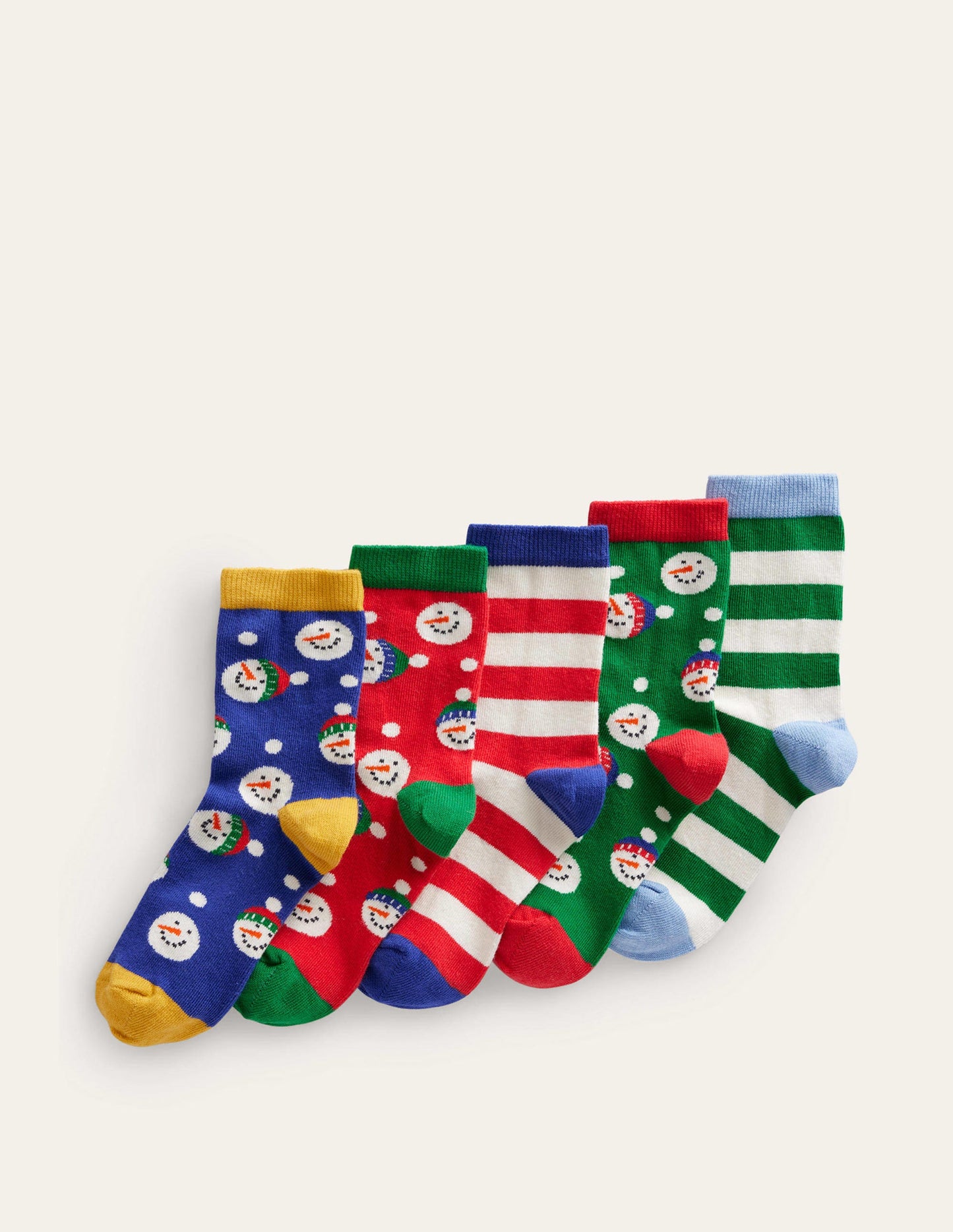 Socks 5 Pack-Festive Stripes