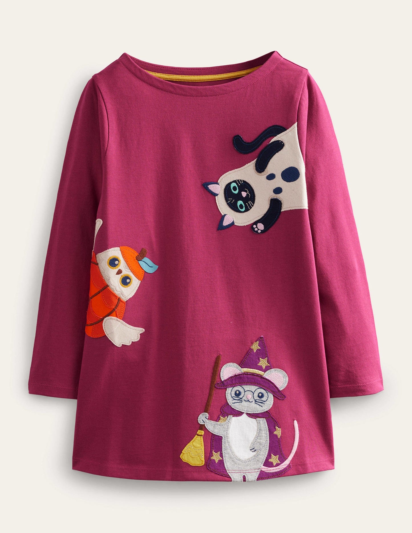 Appliqué Jersey Tunic-Penelope Pink