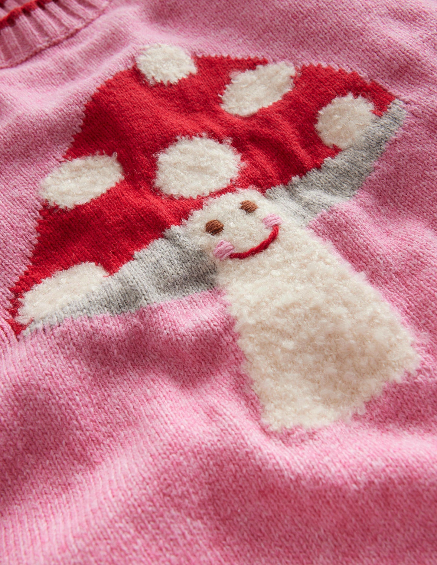 Boucle Toadstool Jumper-Azalea Toadstool