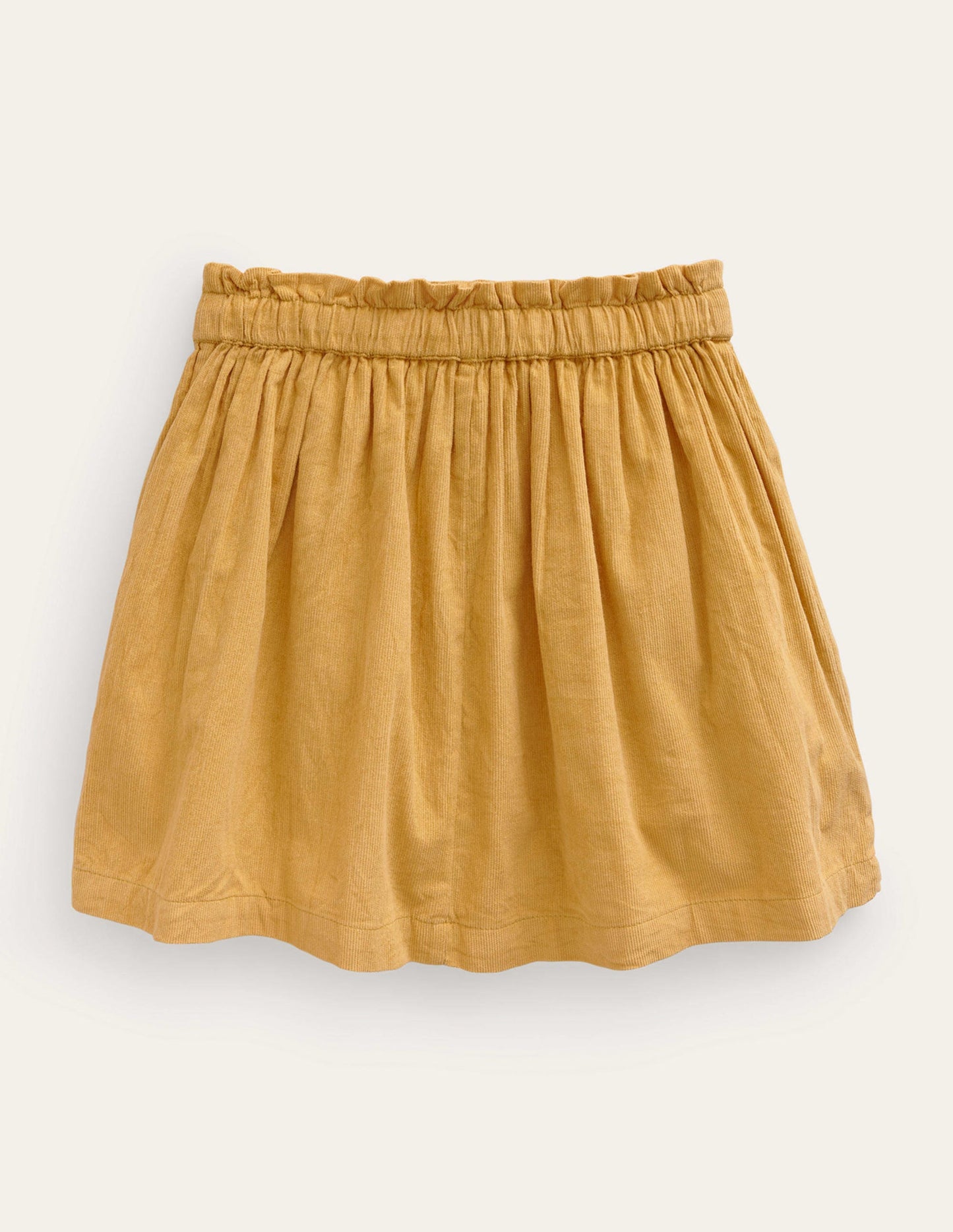 Appliqué Cord Skirt-Oil Yellow Woodland