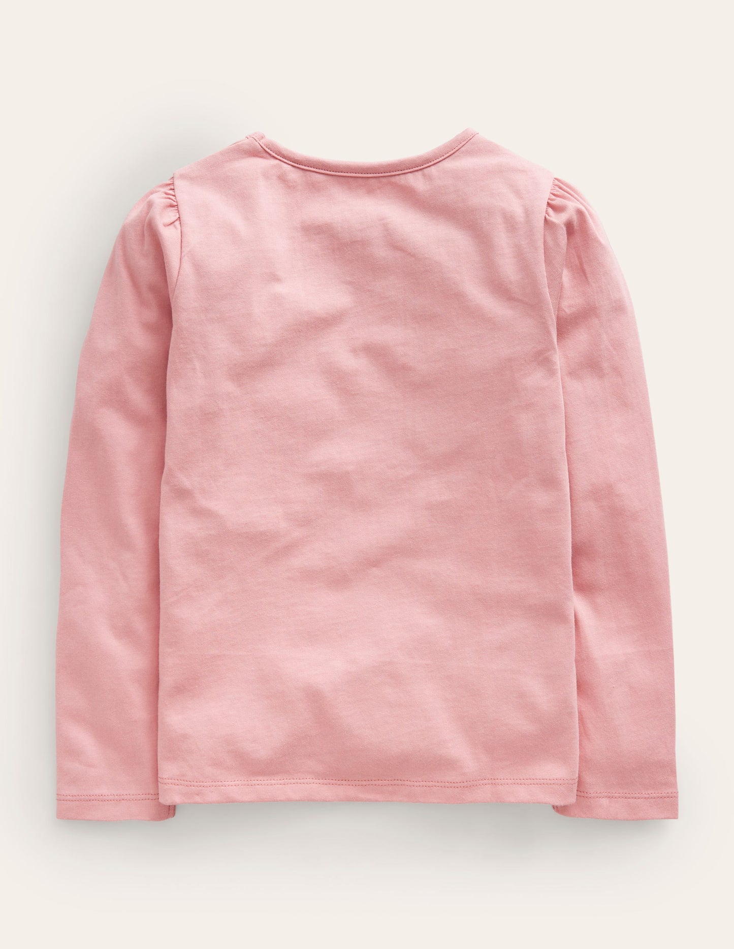 Appliqué Puff-Sleeve Top-Blush Pink Bunny