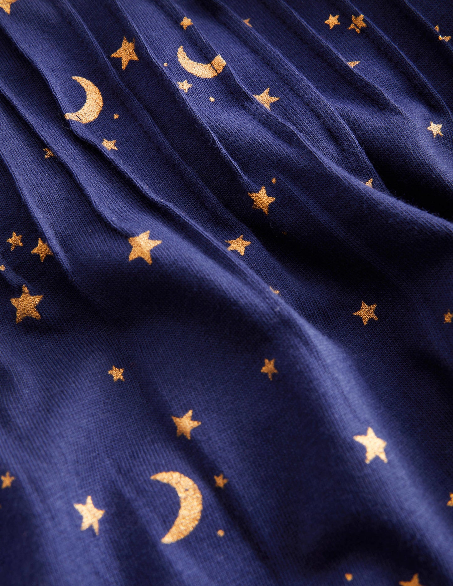 Collared Jersey Top-College Navy Twinkly Star