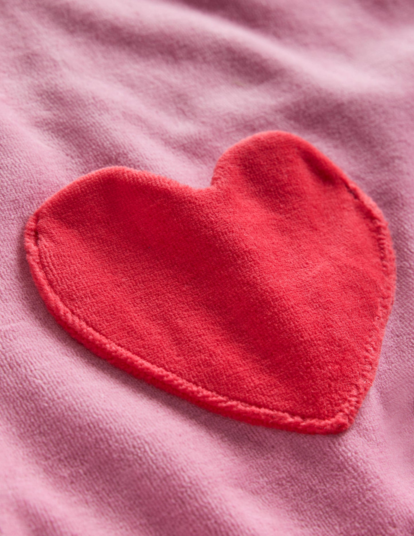 Velour Heart Pocket Tunic-Almond Pink