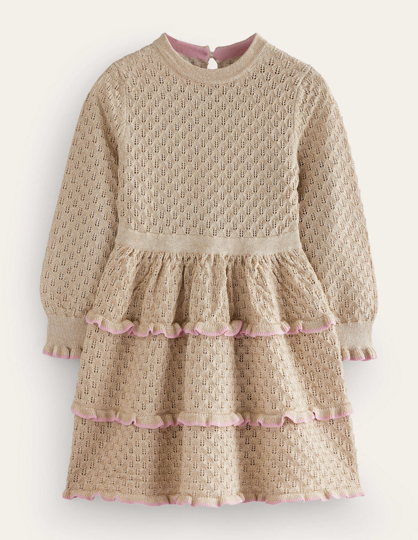 Sparkle Knitted Dress-Gold