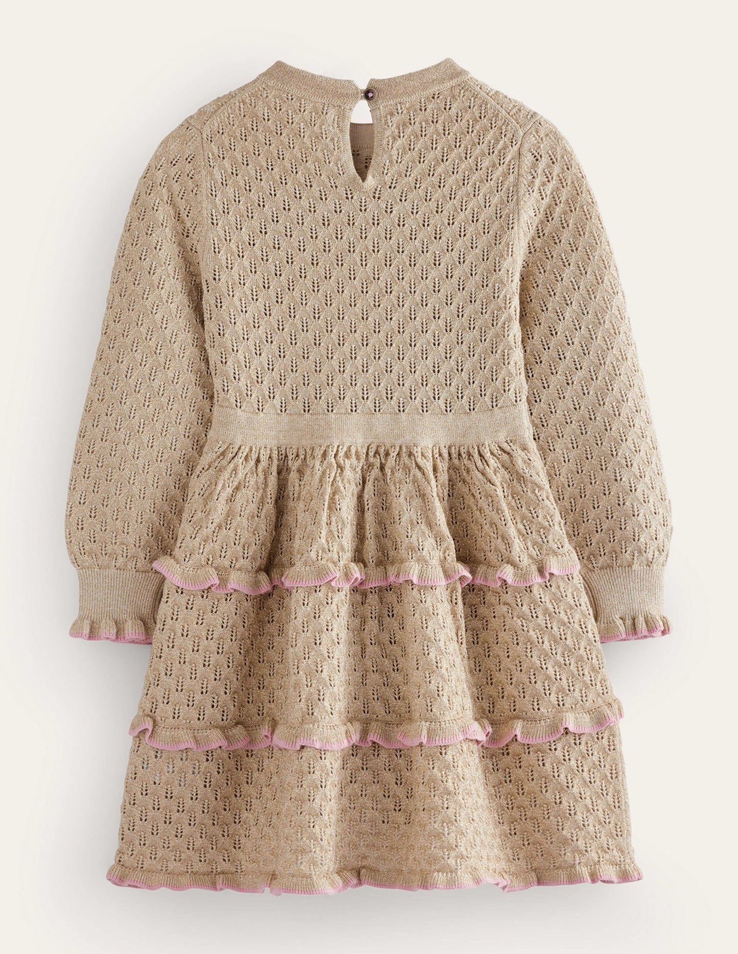 Sparkle Knitted Dress-Gold