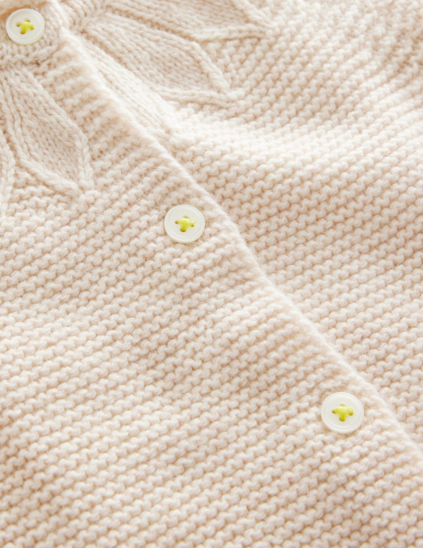 Pointelle Yoke Cardigan-Ivory