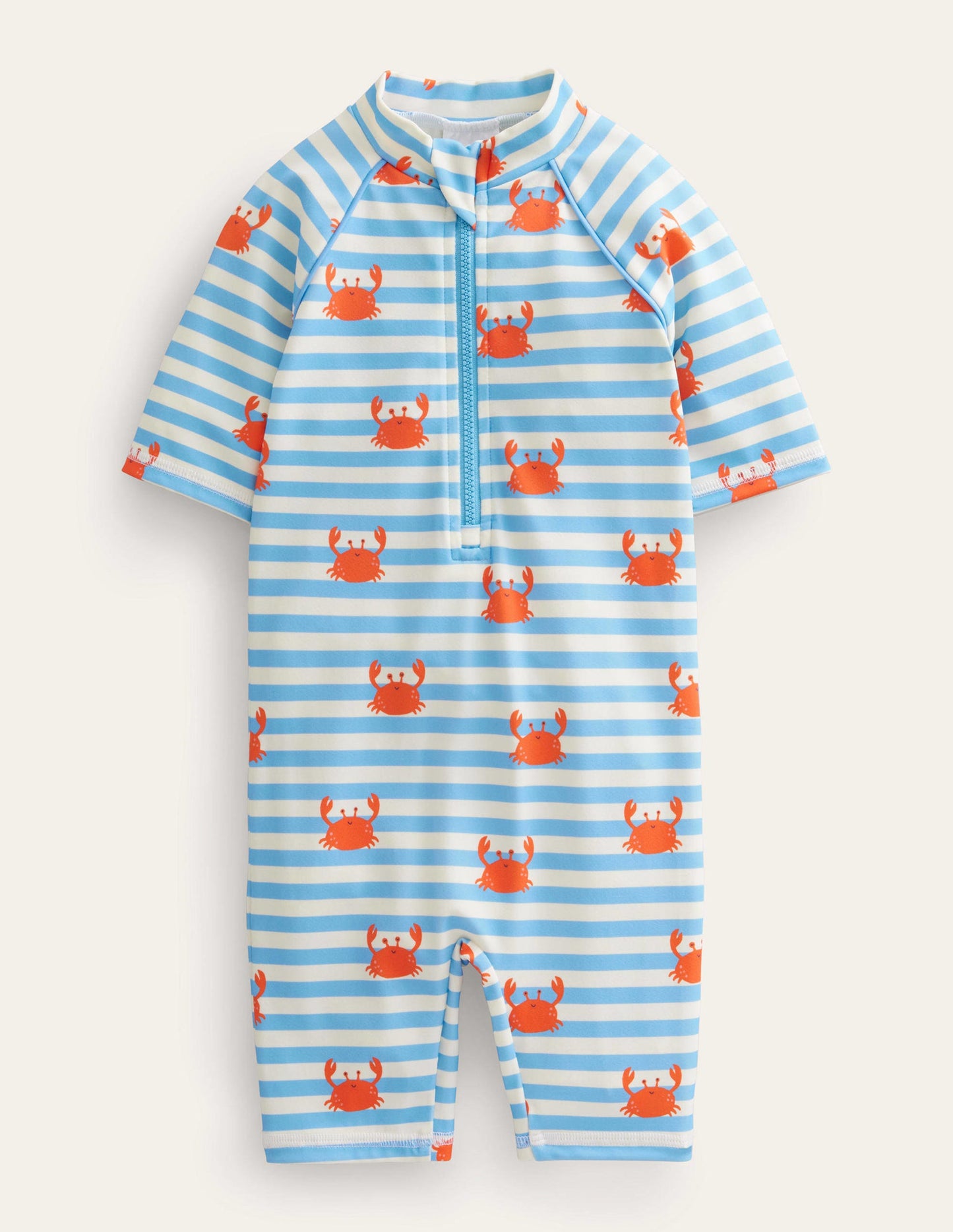 Printed Surf Suit-Bonnie Blue Crab Stripe
