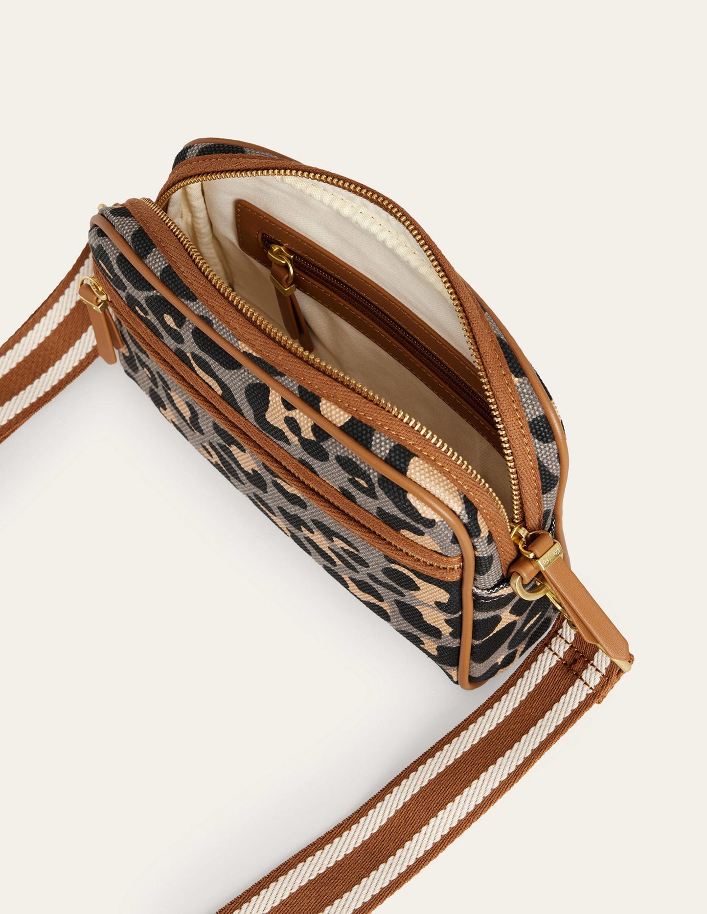 Canvas Cross-Body Bag-Leopard