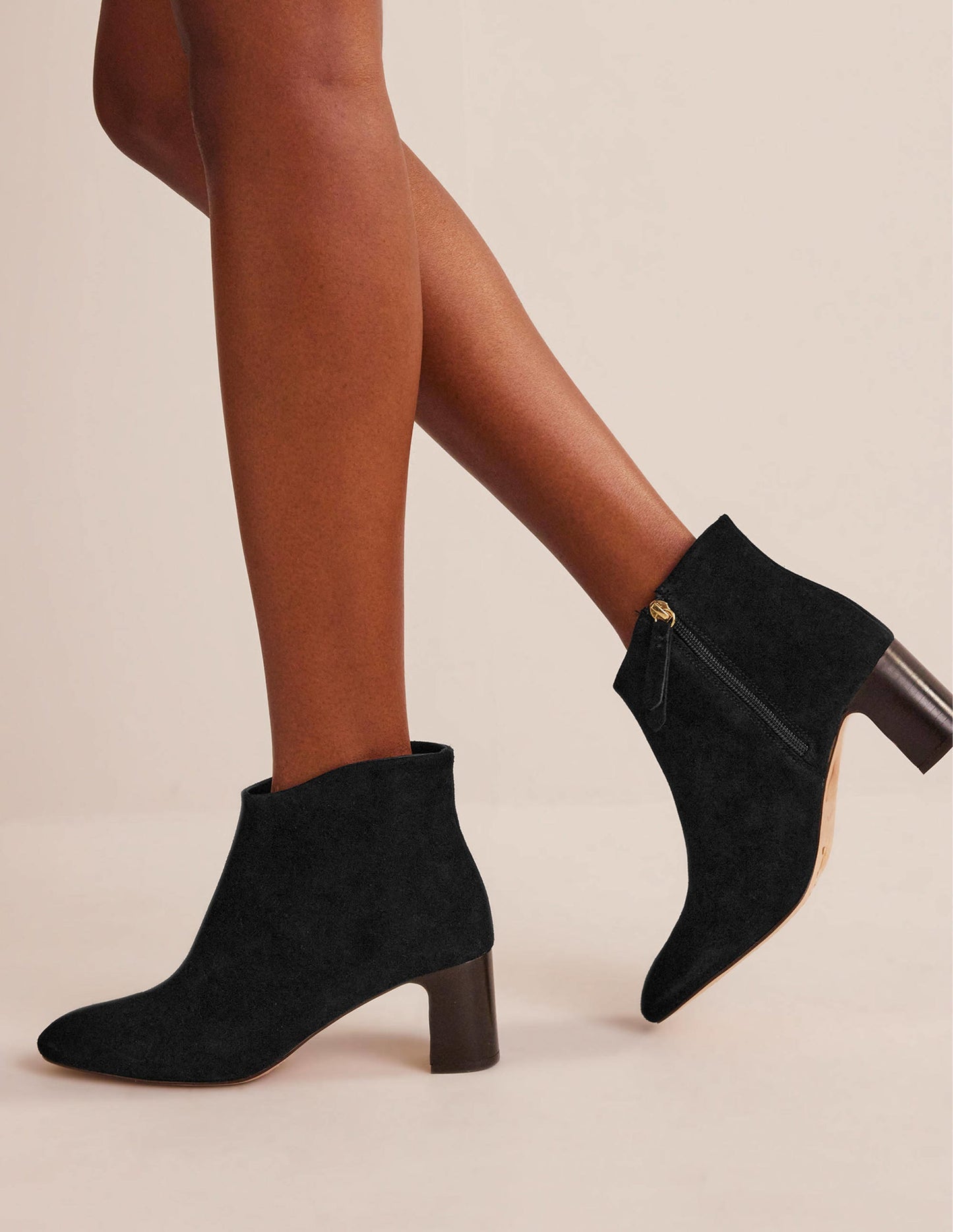 Suede Ankle Boots-Black