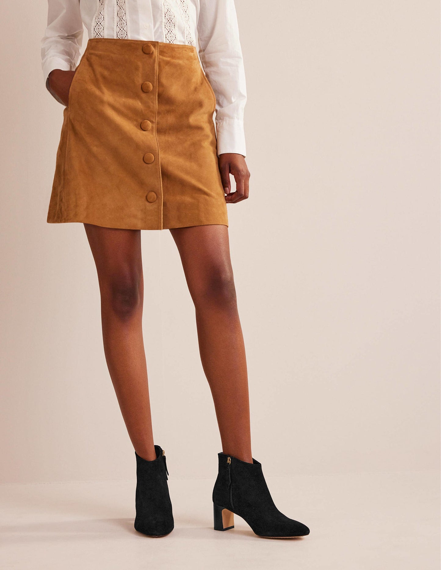 Suede Ankle Boots-Black