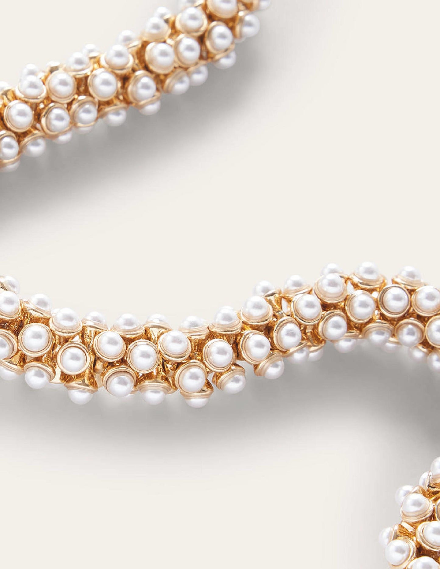 Cluster Pearl Necklace-Gold
