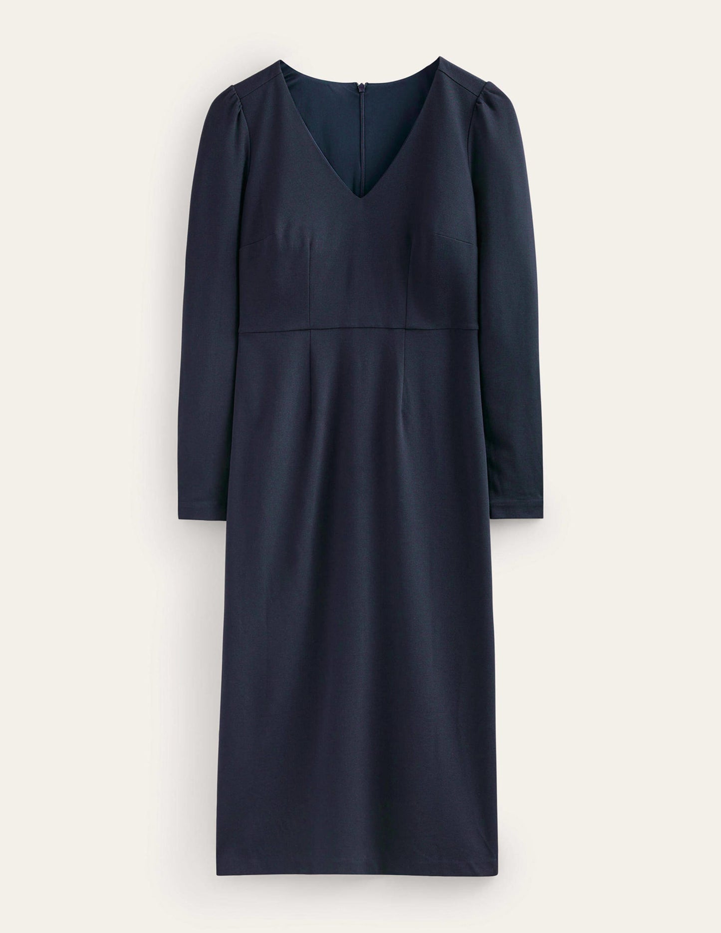 Bethany Ponte Midi Dress-Navy