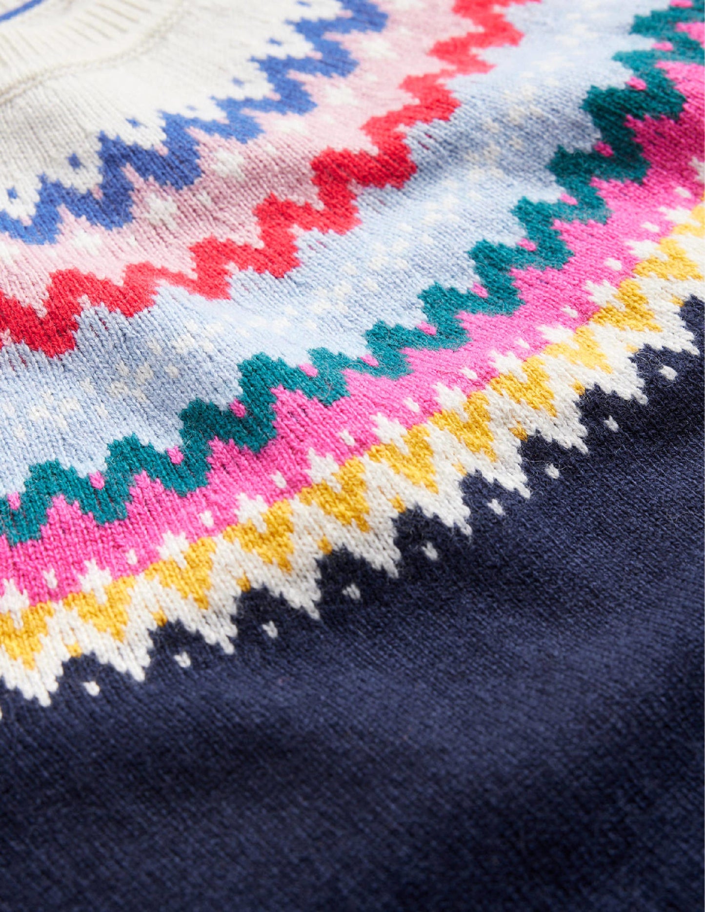 Edie Fair Isle Jumper-Navy Classic Fair Isle