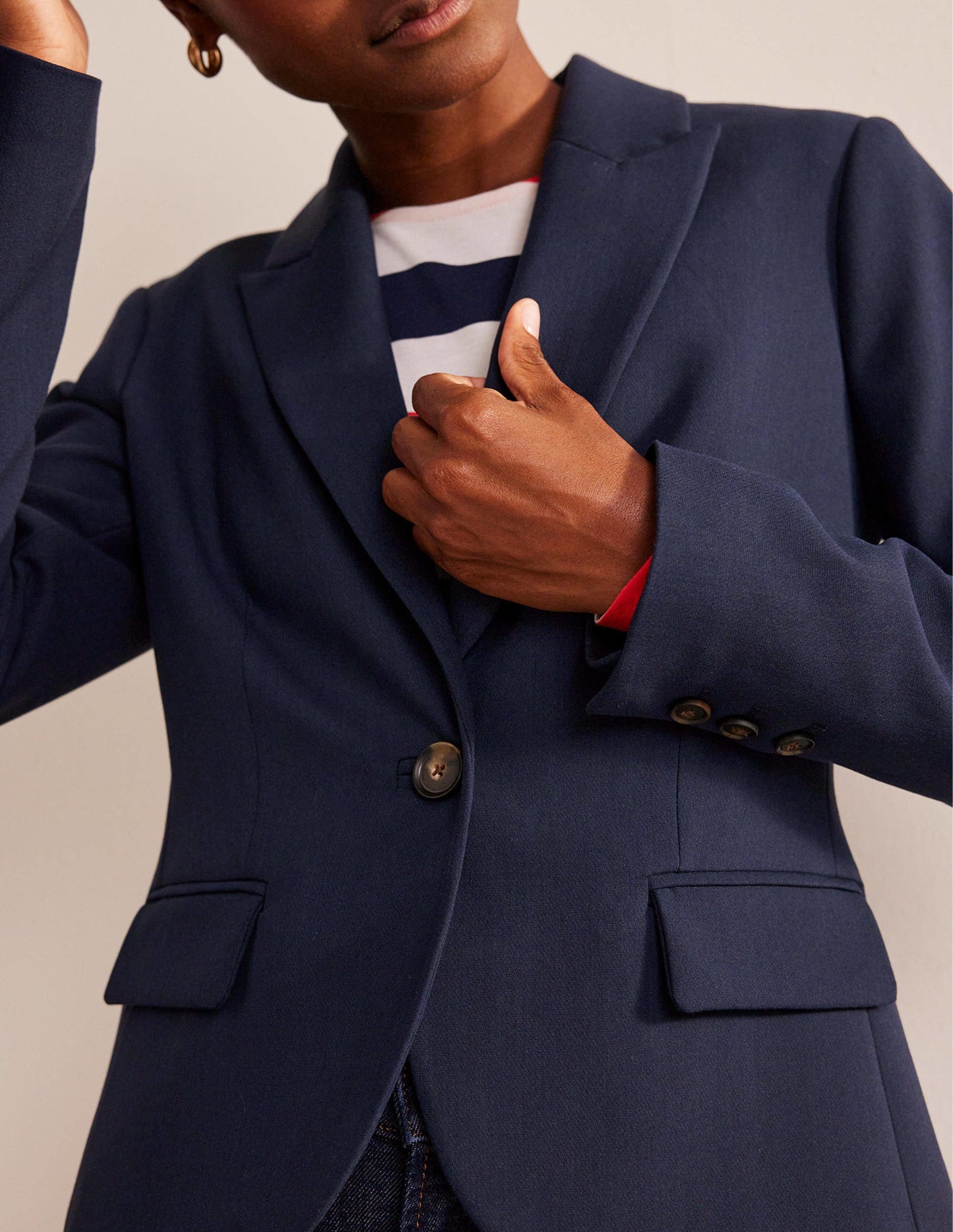 The Canonbury Tailored Blazer-Navy