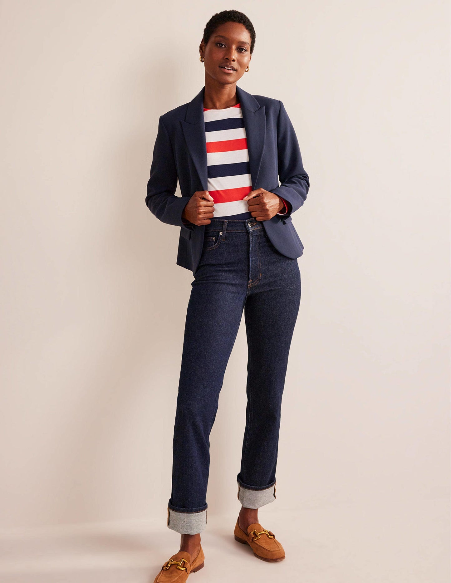 The Canonbury Tailored Blazer-Navy