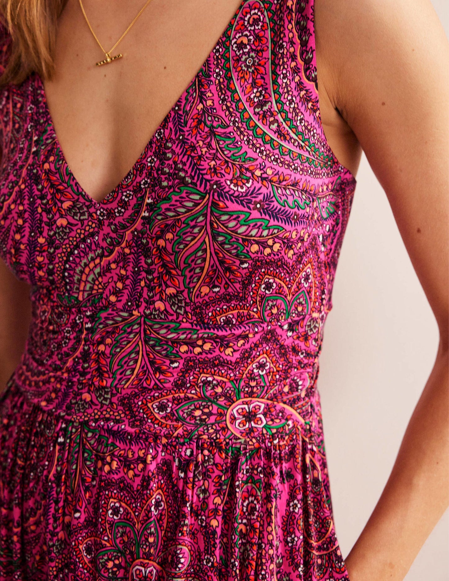 Sleeveless Jersey Maxi Dress-Ultra Pink, Palace