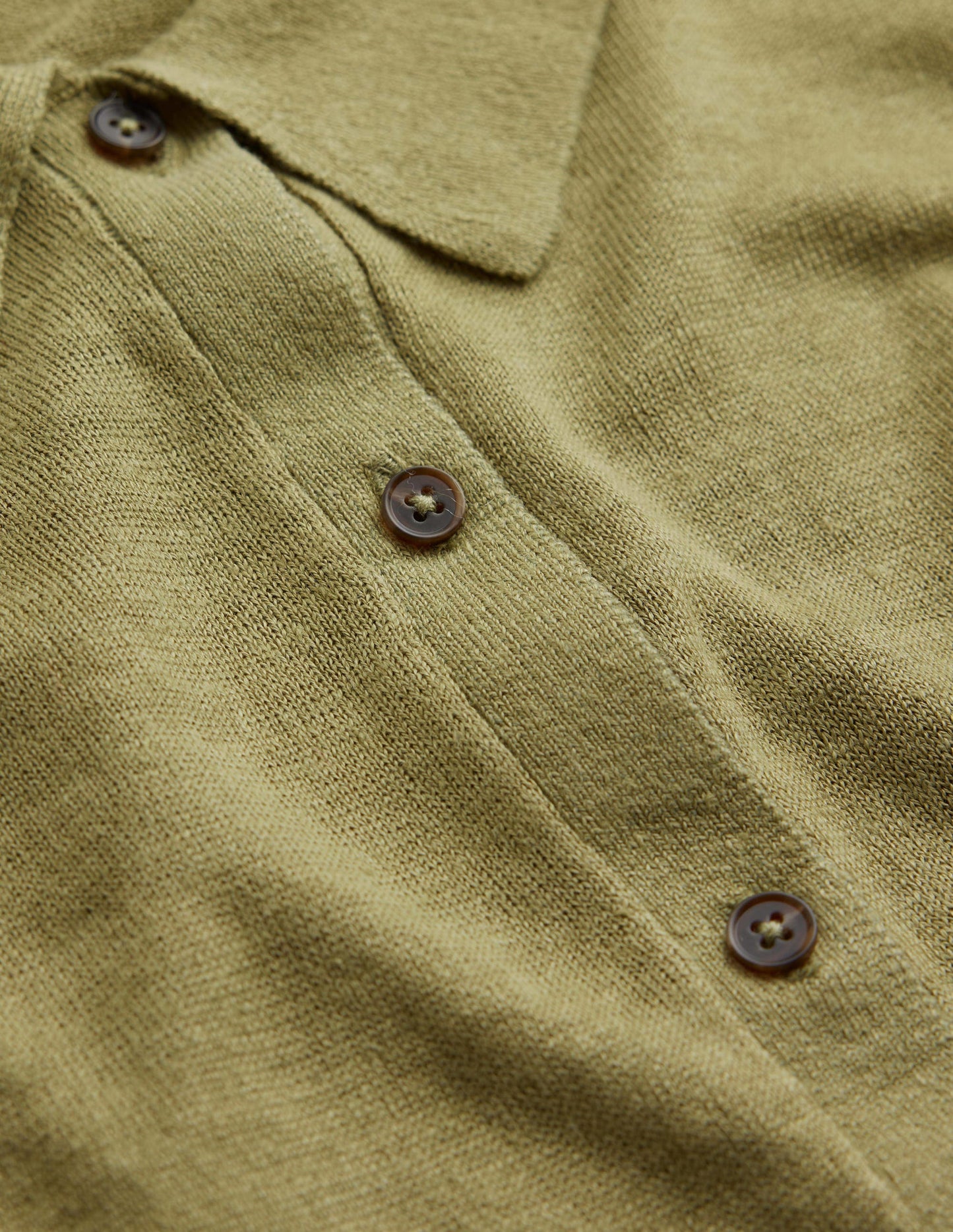 Collared Linen Knitted Shirt-River Reed