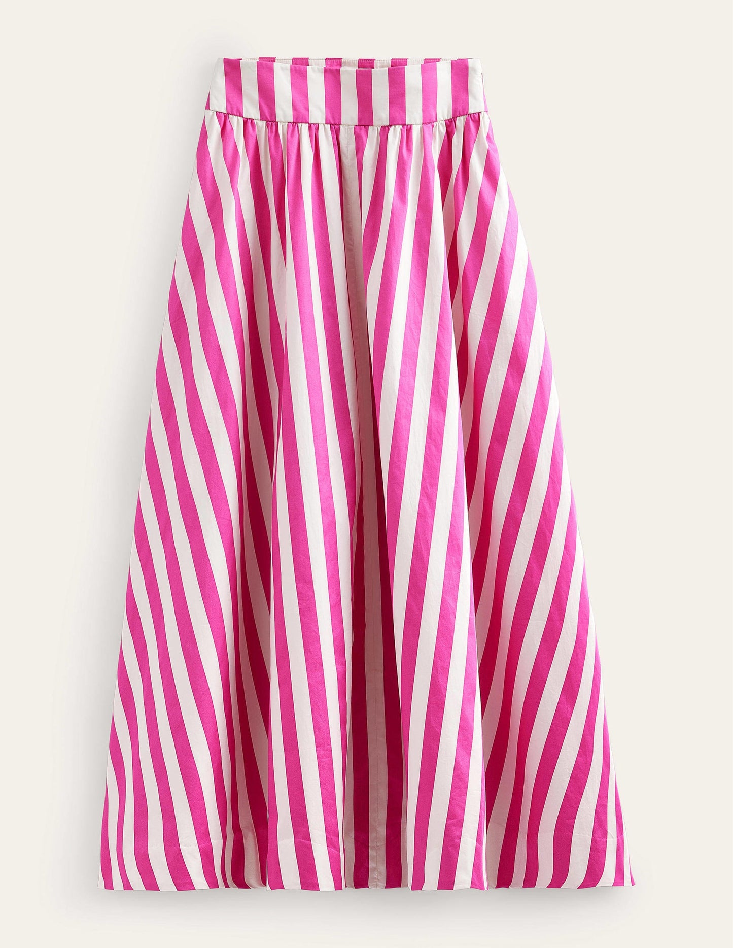 Full Printed Maxi Skirt-Pink Stripe