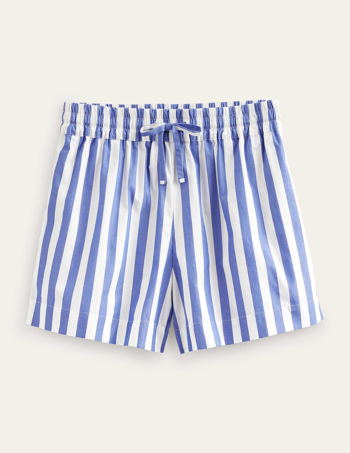 Cotton Pull-on Shorts-Blue Stripe