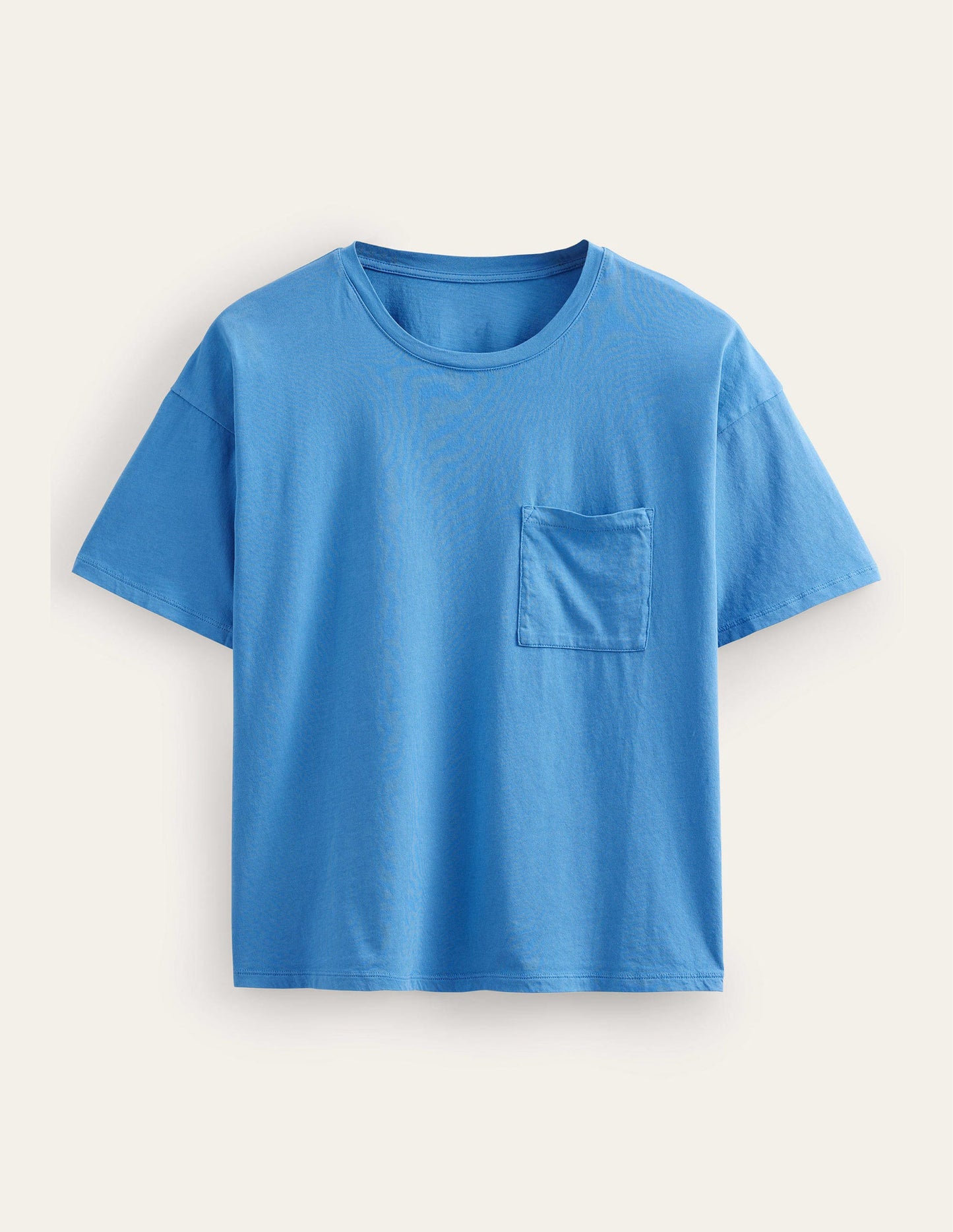 Oversized Washed T-Shirt-Schoolhouse Blue