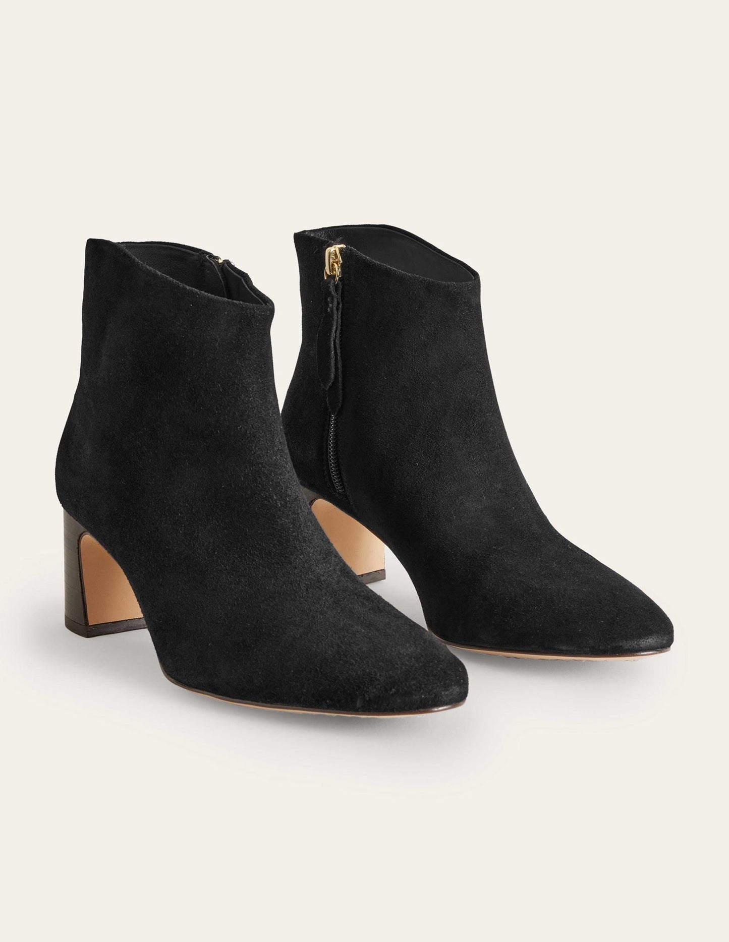 Suede Ankle Boots-Black