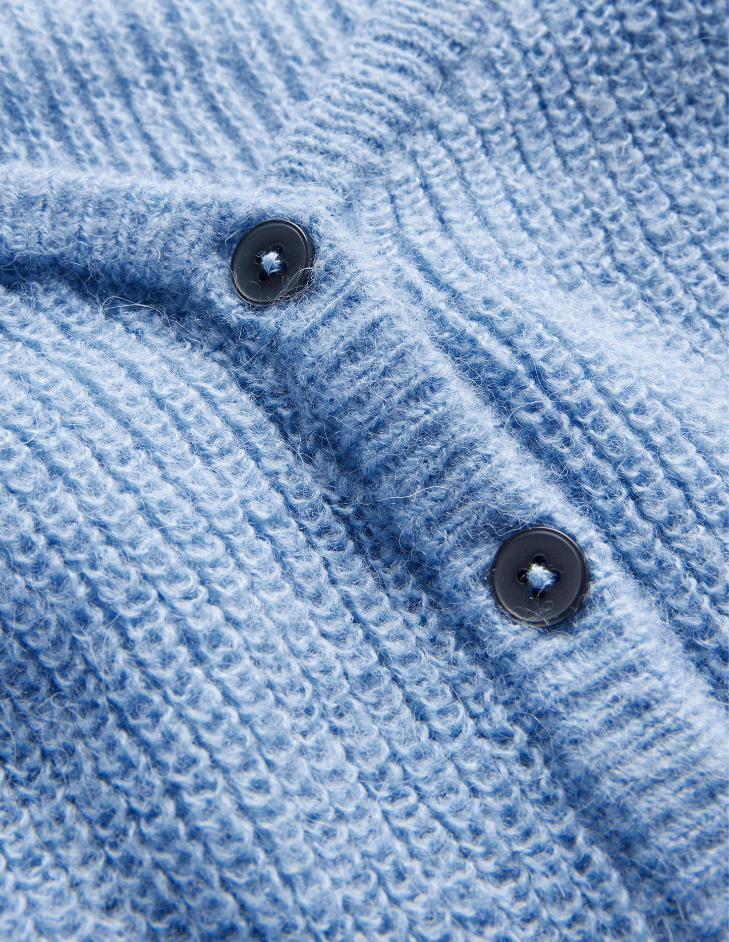 Cropped Fluffy Cardigan-Linseed