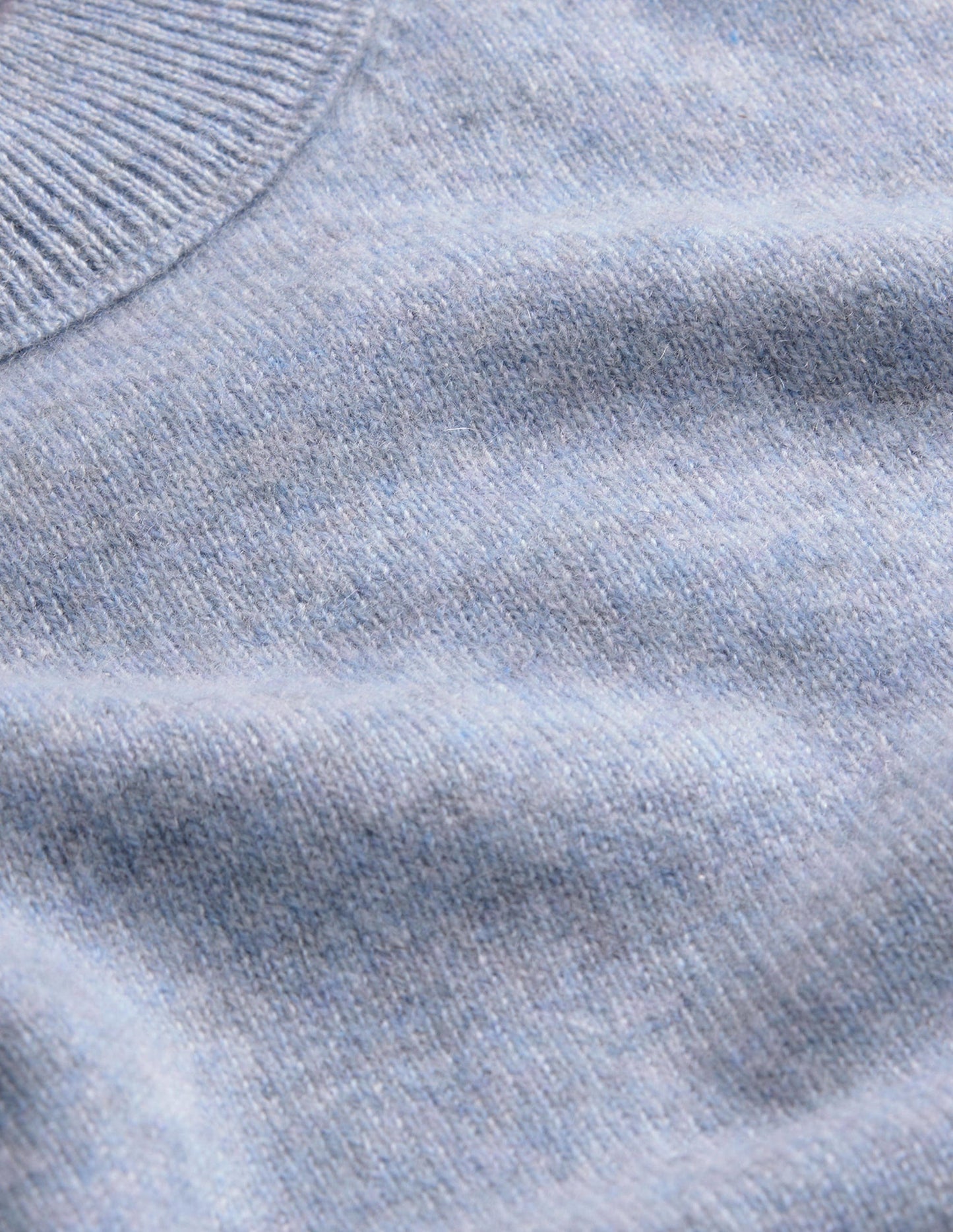 Cashmere Puff Shoulder Jumper-Blue Melange