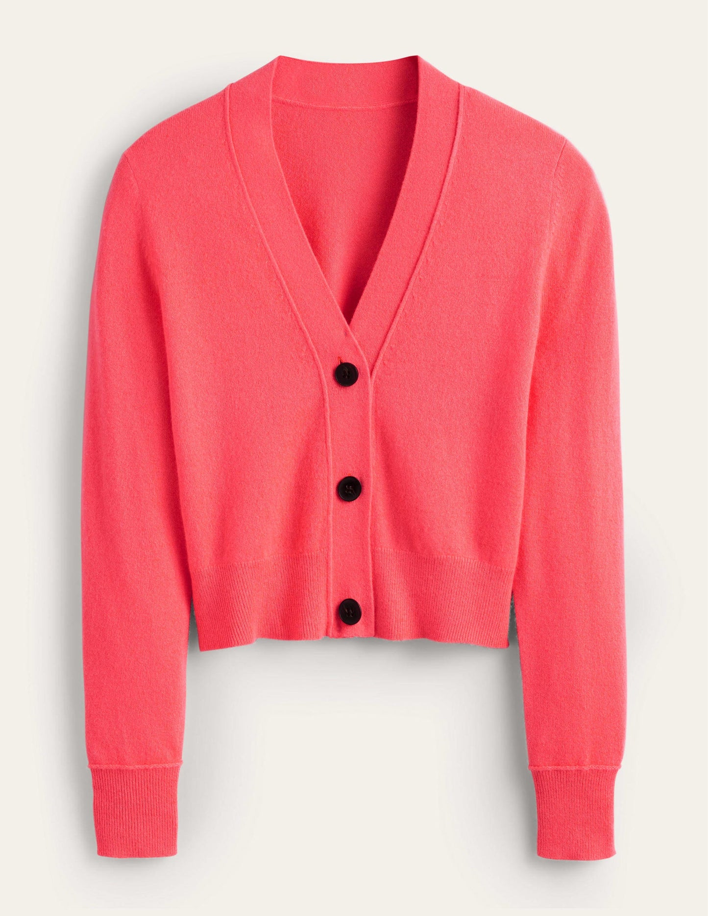 Cashmere V-neck Cardigan-Bright Watermelon