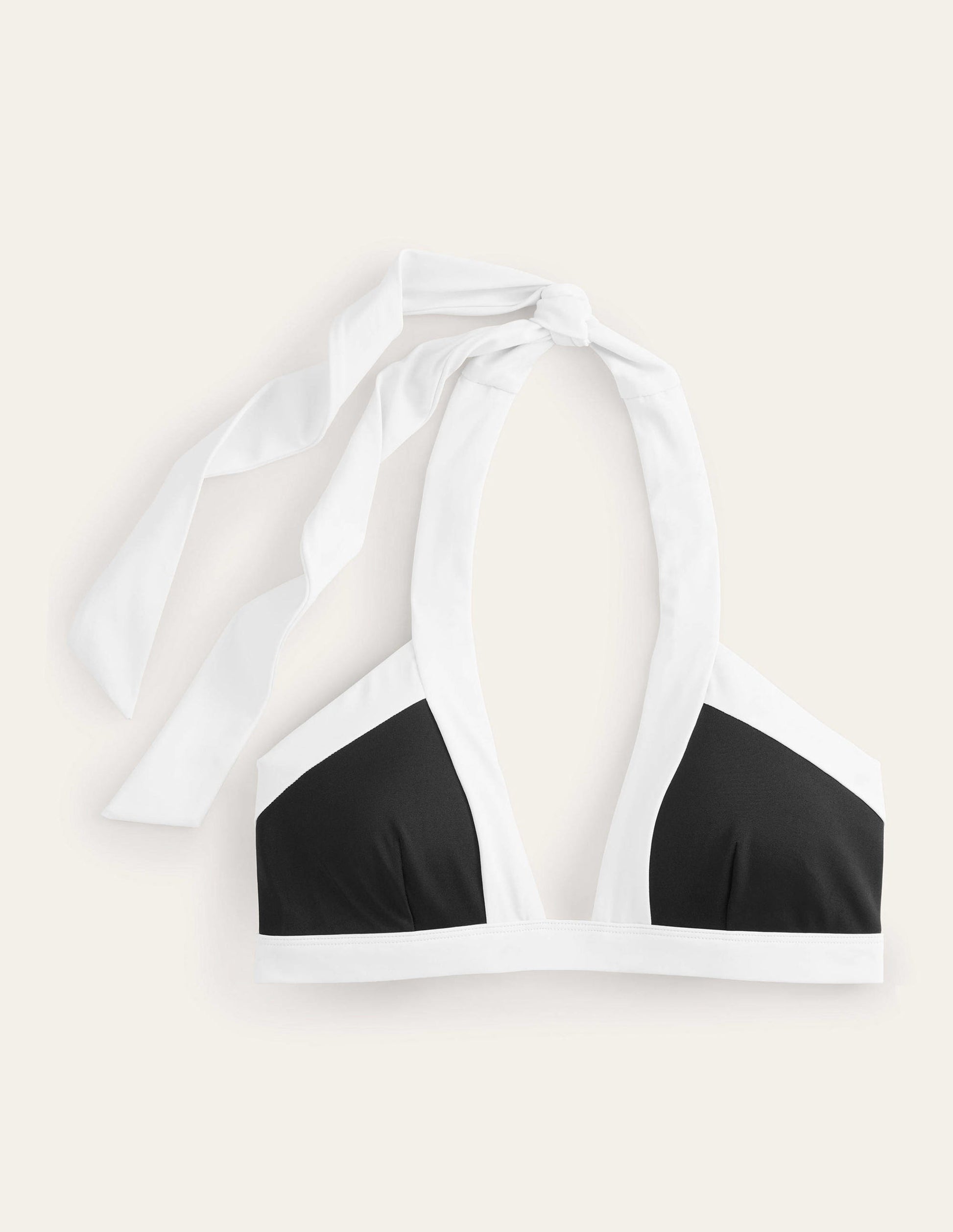 Ithaca Halter Bikini Top-Black Colourblock-12