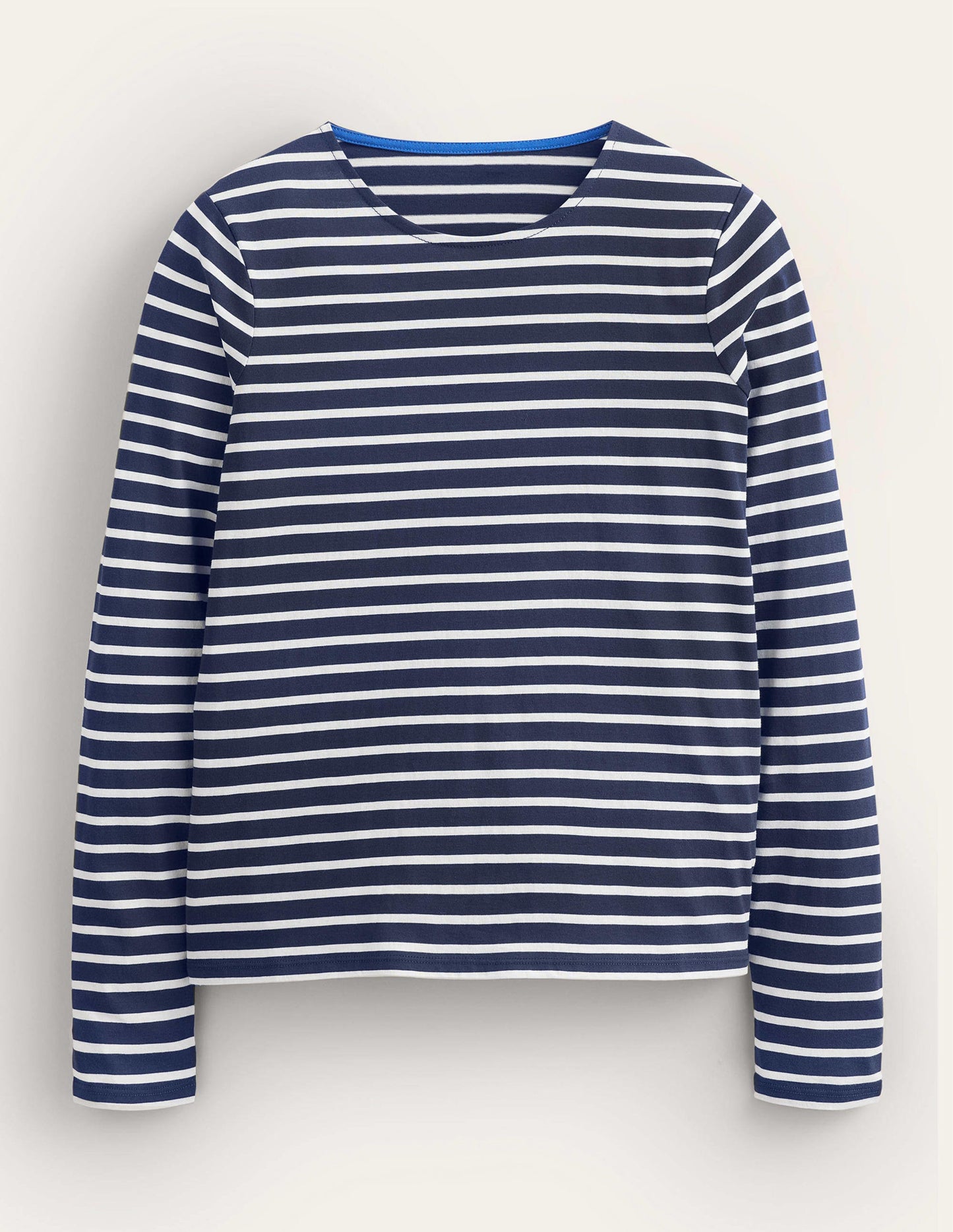 Bea Long Sleeve Breton-Navy, Ivory
