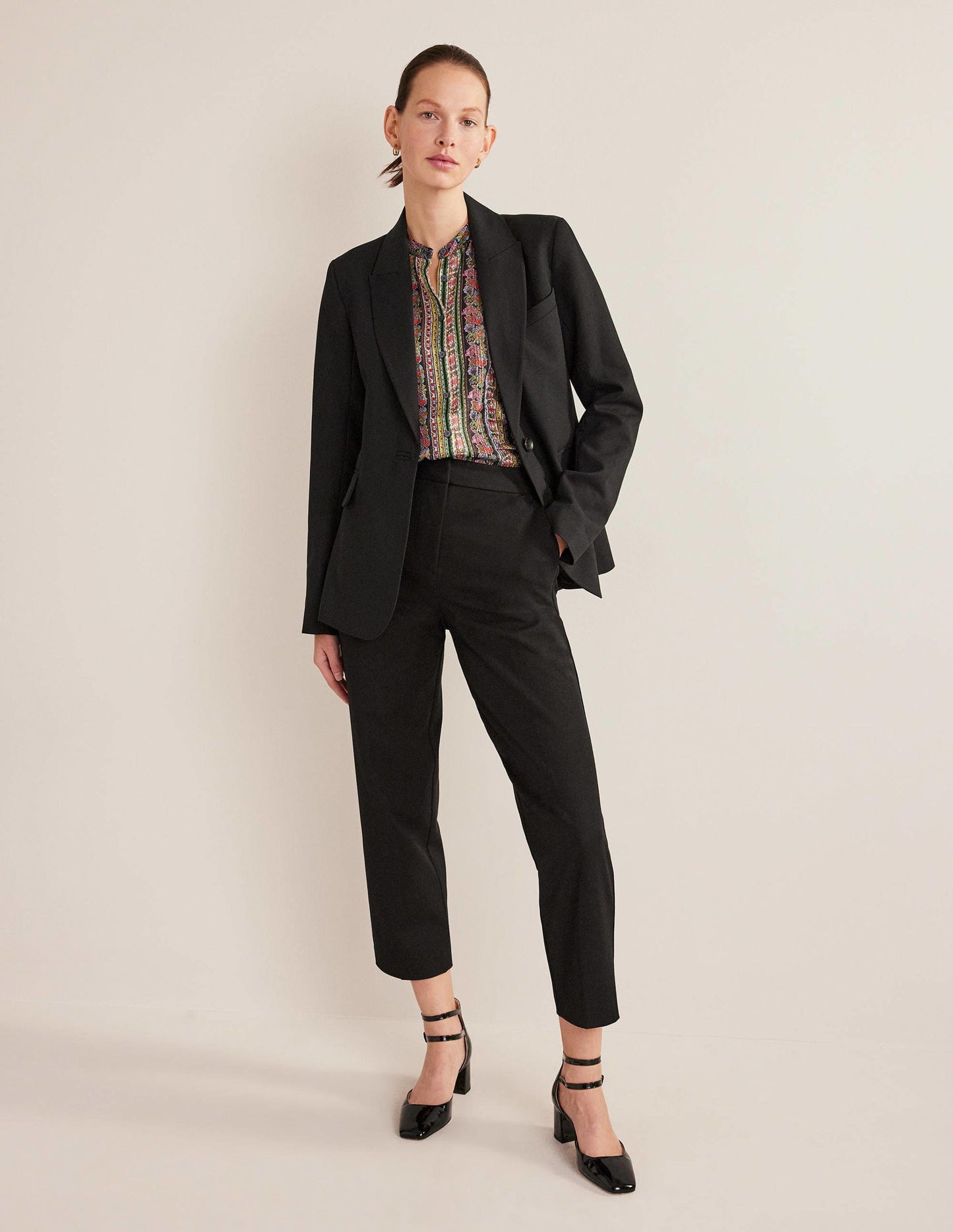 Ruffle Printed Shirt-Multi, Carnation Bloom