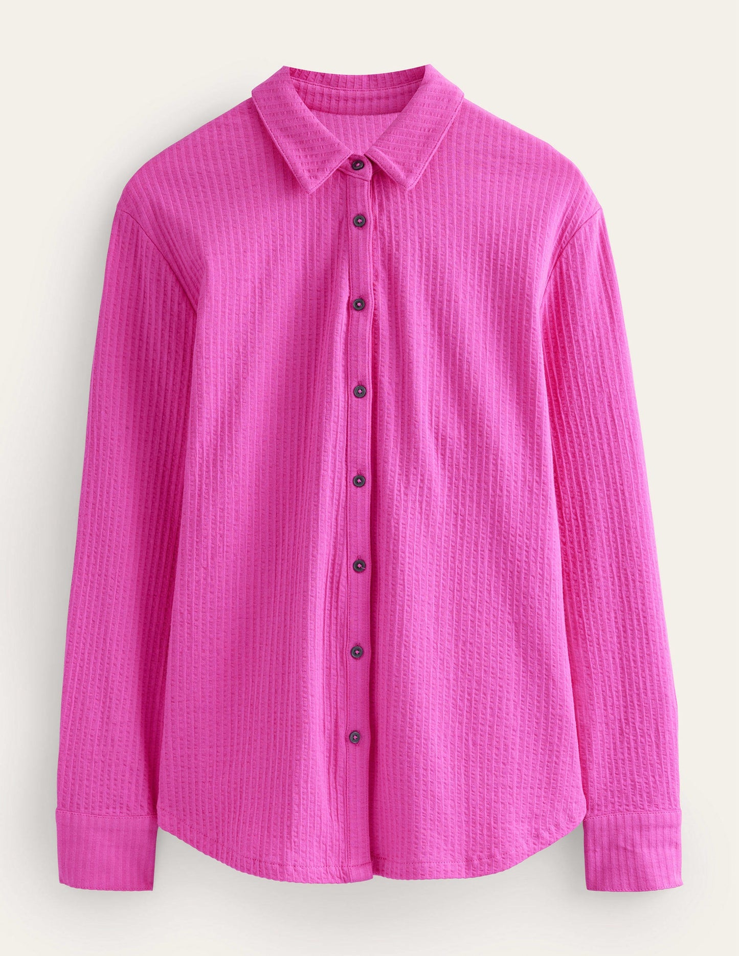 Textured Jersey Shirt-Rose Violet