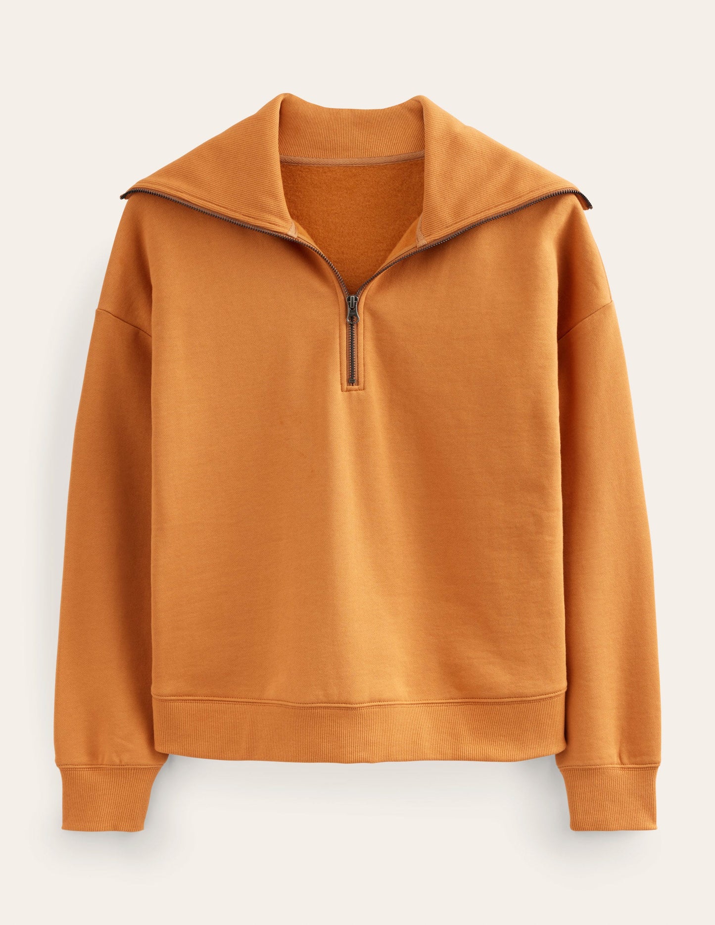Funnel Neck Zip Sweatshirt-Teddy Bear