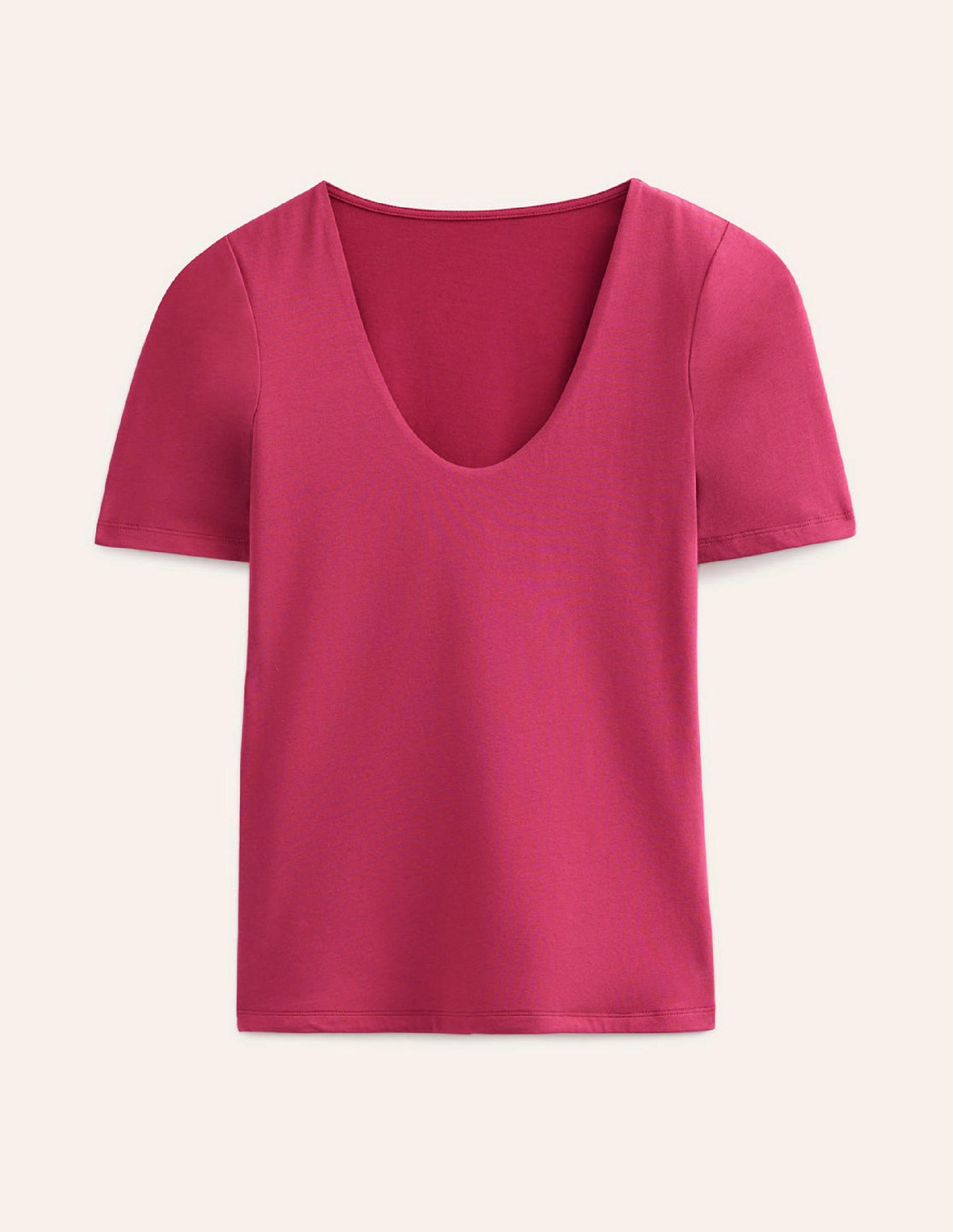 Double Layer Short Sleeve Top-Warm Cranberry