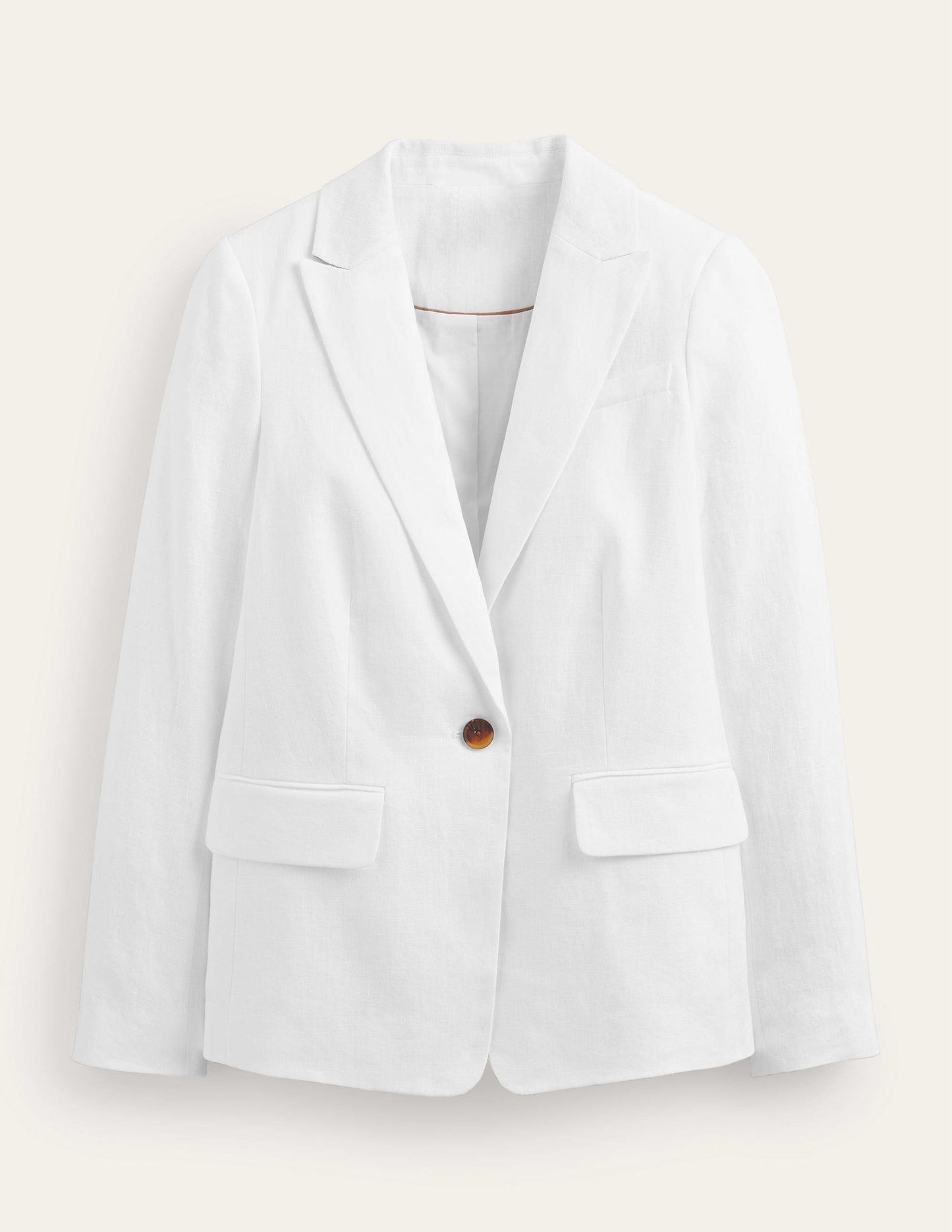 The Cambridge Linen Blazer-White