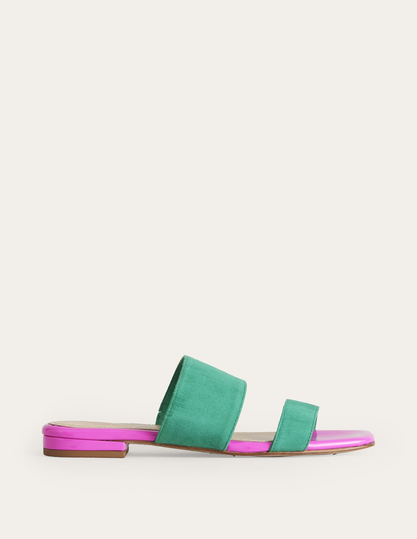 Two Strap Sandals-Green Pepper Leather