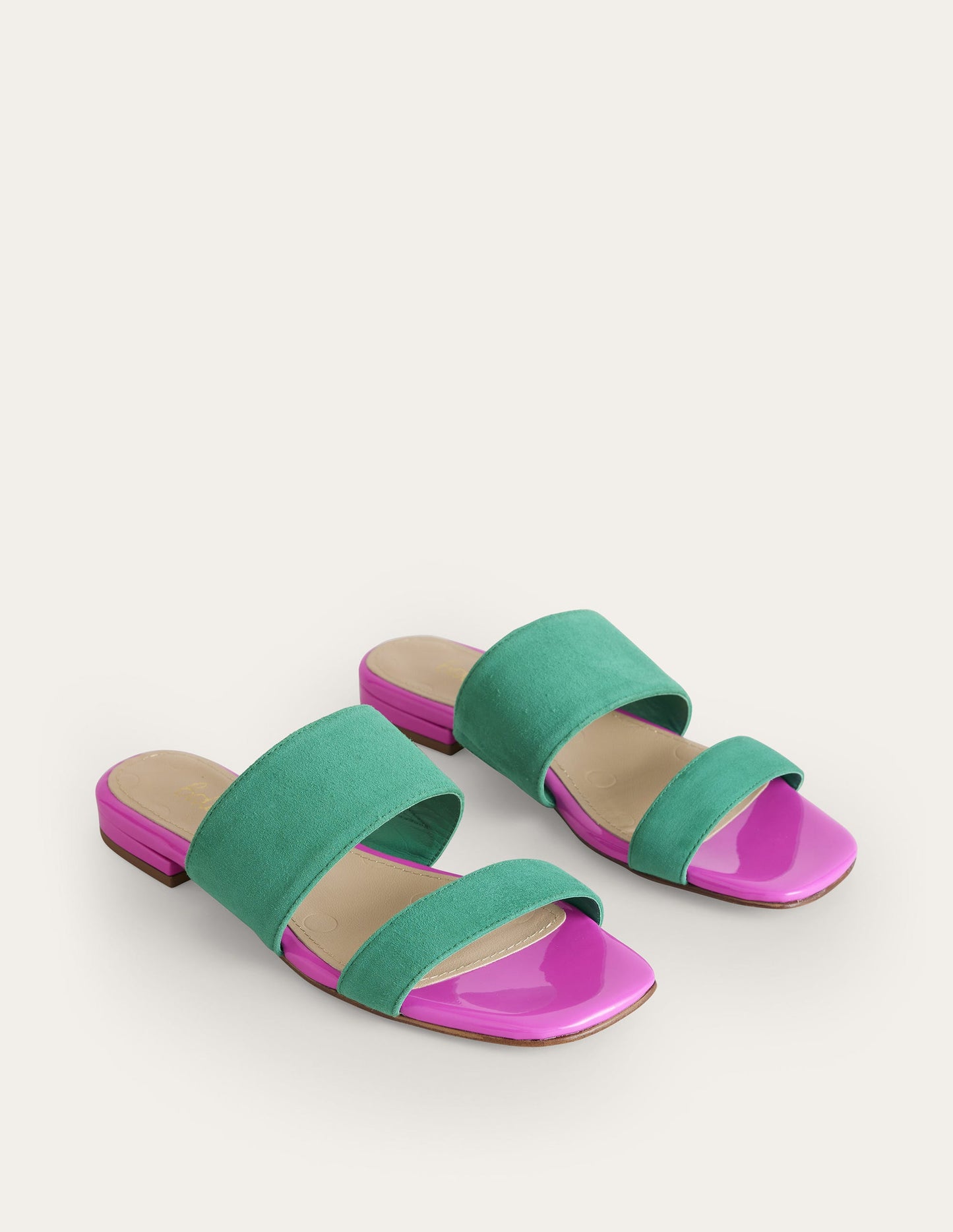 Two Strap Sandals-Green Pepper Leather